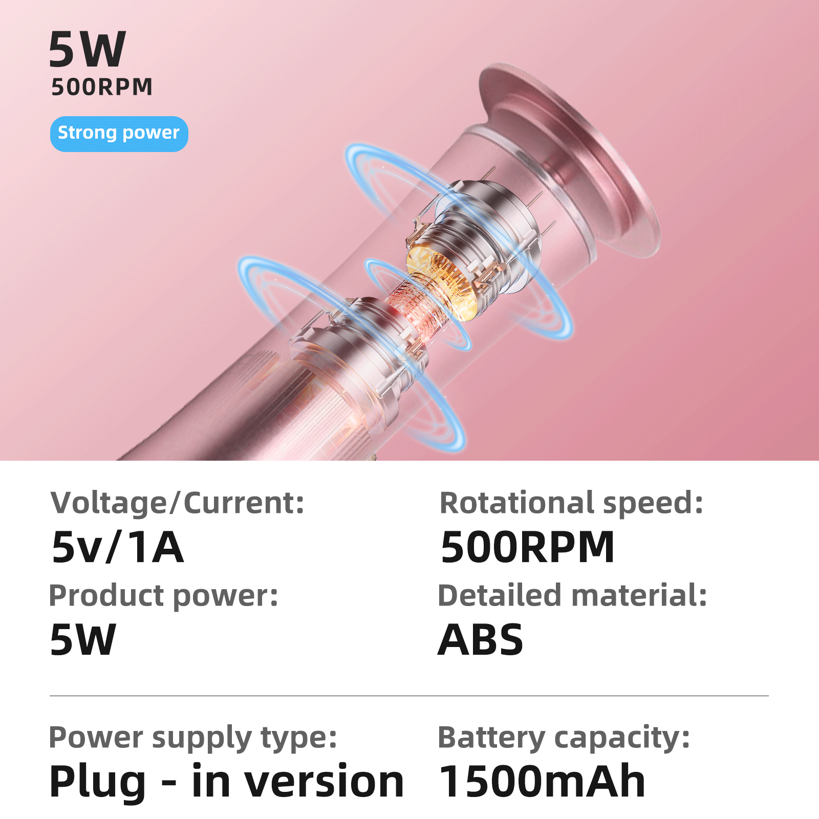 Electric Foot Callus Remover, Electric Foot Grinder, Adjustable Speed, With 60 Pieces Of Replacement Sandpaper, Suitable For Men And Women To Grind And Remove Dead Skin And Hard Calluses On The Soles Of Their Feet - Pink - View 3