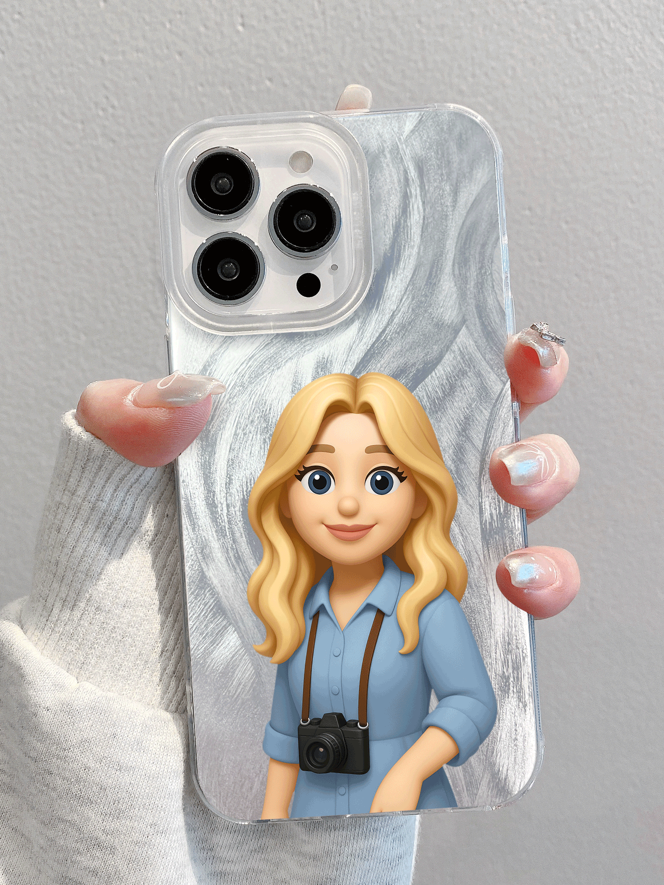 1 pieza Funda de teléfono gruesa y resistente a los golpes con expresión divertida personalizada, funda de teléfono personalizada adecuada para S21, S22, S23, S24, S25, A12, A13, A15, A14, A33, A34, A55, A56, XR, 11, 13, 14, 15, 16 Pro Max - Gran regalo para esposa o esposo, versión internacional, no la versión nacional - transparente - Añade 2