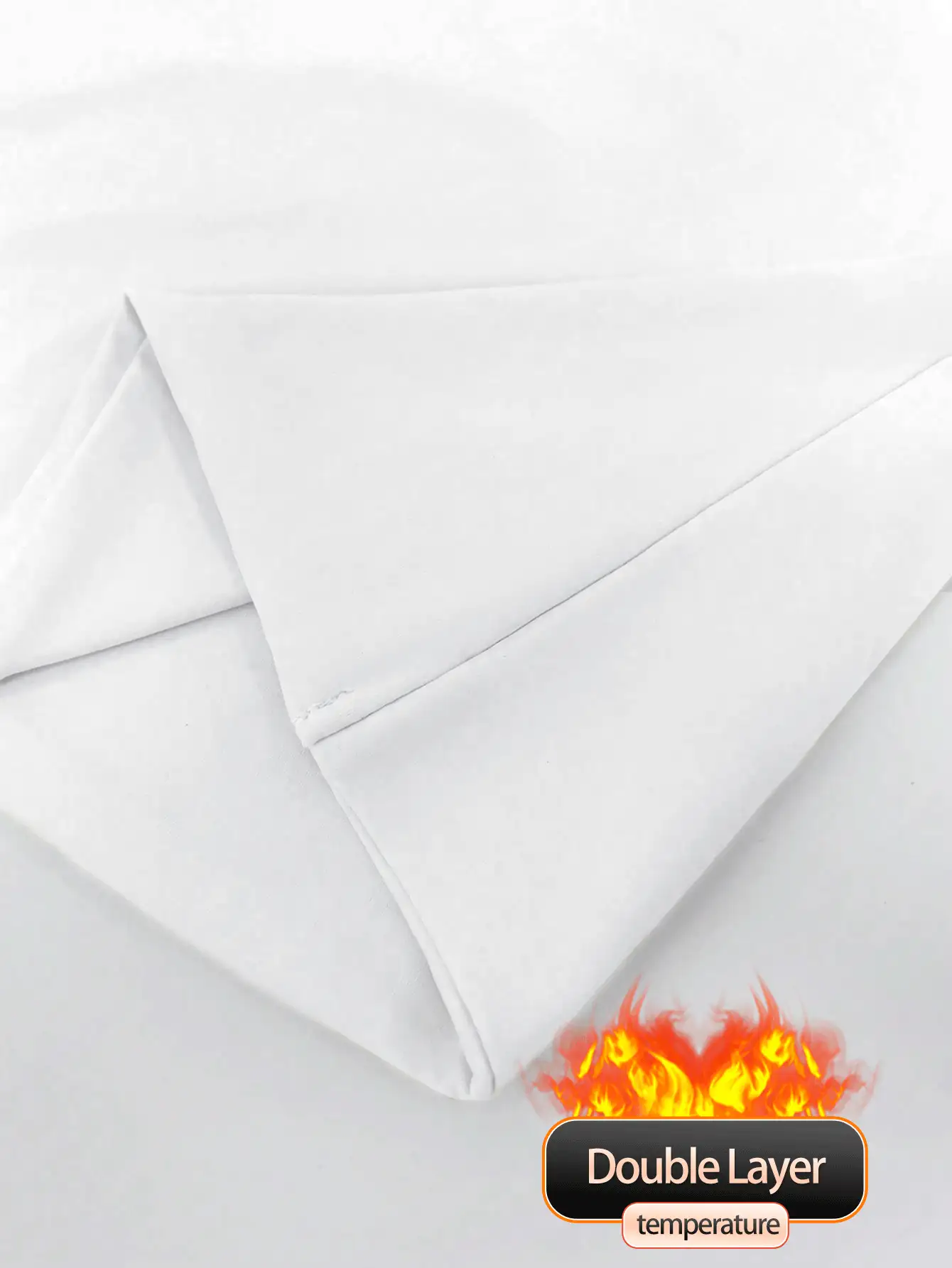 XLLAIS 2025 Autumn/Winter New Basic High Neck Long Sleeve T-Shirt, Double-Layer Elastic Slim Fit Top - White - View 6