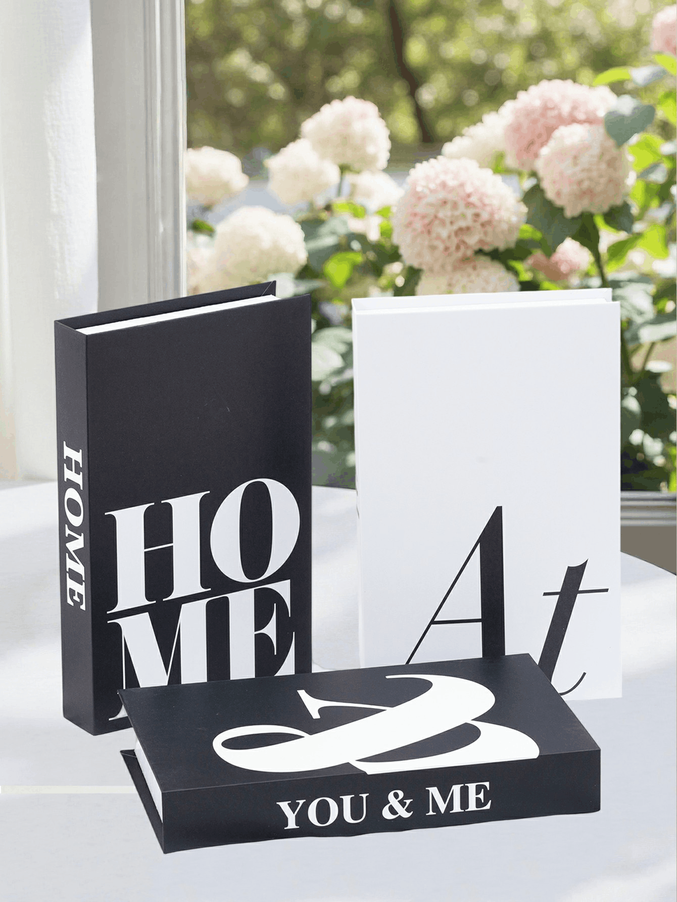 3pcs Set: Our Home + Sweet Love + Grateful Love + Blessing Of Happiness. Fashionable Home Decor Books, Modern Minimalist Multi-Functional Art Ornaments, Space Filler And Display Props. - Multicolor - View 2