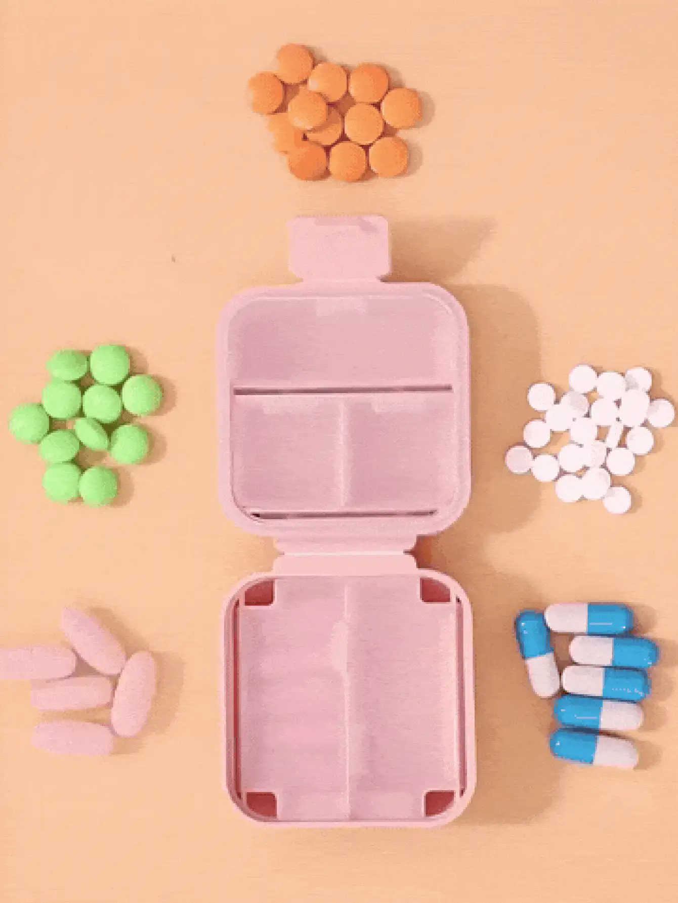 Portable Waterproof Pill Box, Unisex, Travel Essential, Cruise Essential, Dorm Essential, Daily Medication Box, Can Store Vitamins, Medicines And Supplements, Made Of PP Material, First Aid Kit, Suitable For Travel, Home, Camping, Outdoor Hiking, Hunting, Back To School And More - Multicolor - View 3