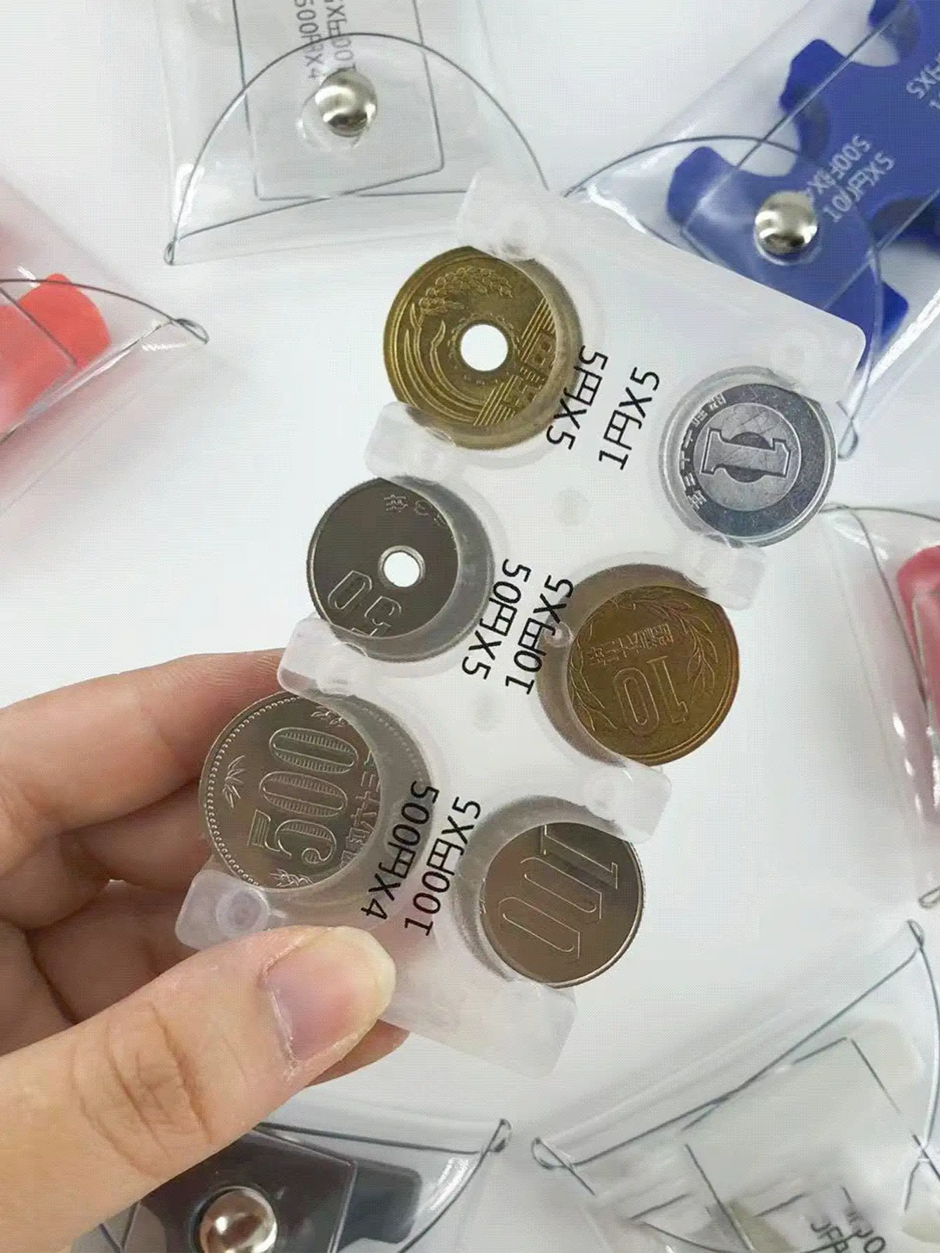 日本零钱包便携式零钱包货币收纳袋旅行透明卡包女士男士钱包迷你钱包钱包旅行钱包硬币钱包便携式零钱包旅行配件硬币收纳袋 - 彩色 - 查看 3