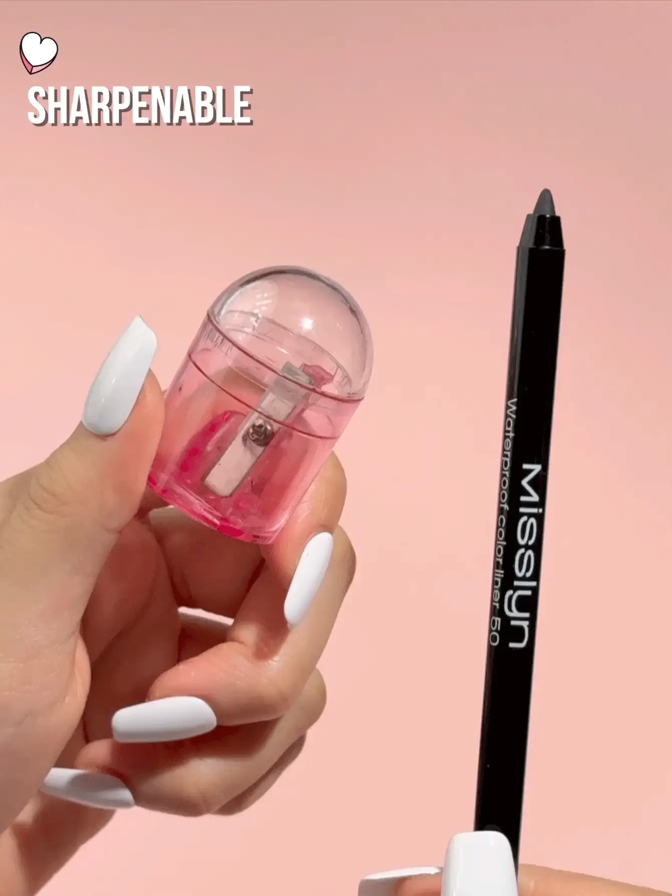 Misslyn Waterproof Colored Eyeliner Pencil, Long-Lasting Color, Smooth & Creamy Texture, Available In Matte, Pearl, And Glitter Finishes, Easy To Create Bold & Precise Lines, Can Be Sharpened With A Pencil Sharpener, Smudge-Proof, Waterproof, Long-Lasting, Sweat-Resistant - 02 Natural Brightening - View 4