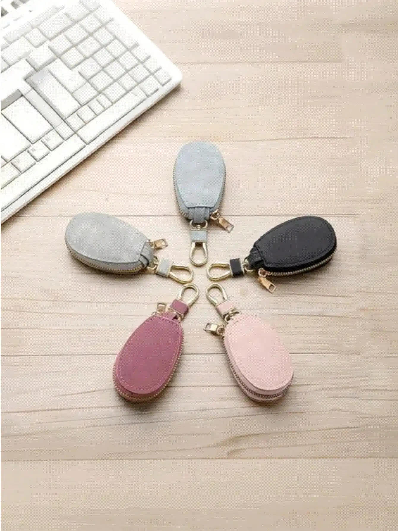 Estuche para llaves para hombres y mujeres, estuche para llaves de automóviles en general, de gran capacidad y multifuncional, bolsa de almacenamiento para llavero, simple y compacta para uso doméstico, mini cartera, monedero, cartera, llavero