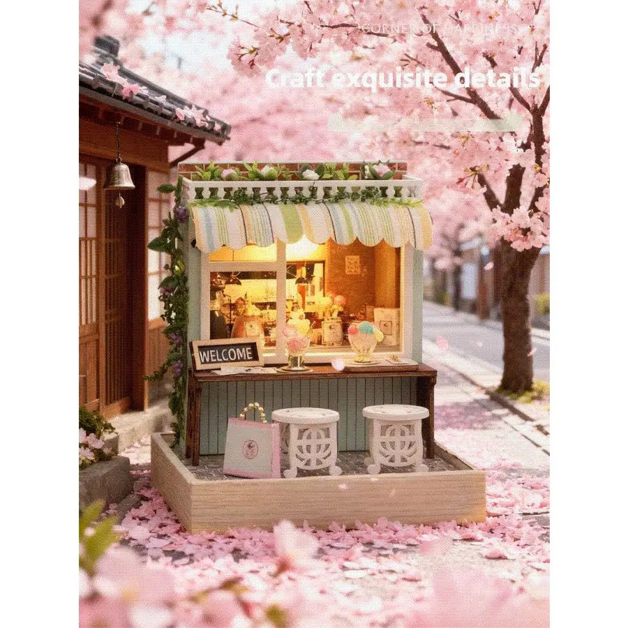 DIY Miniature House Handmade Craft Shop Micro Scene Assembly Model