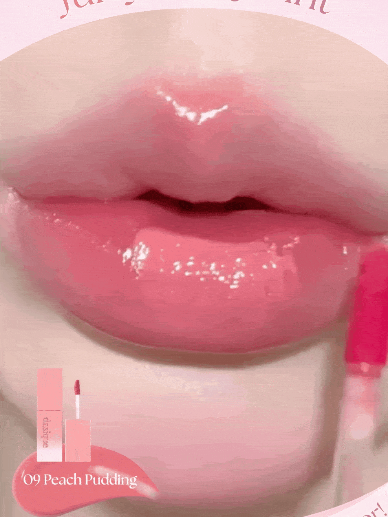 Dasique Glossy Lip Gloss, High Shine Non-Sticky Moisturizing Lip Makeup, Y2K Fashionable Rose Girl Party Travel Daily Best Color Charm Atmosphere Holiday Essential, Women's Makeup Gift Christmas Gift Rose Girl Best Color Charm Atmosphere Back To School - 09 Peach Pudding - View 2