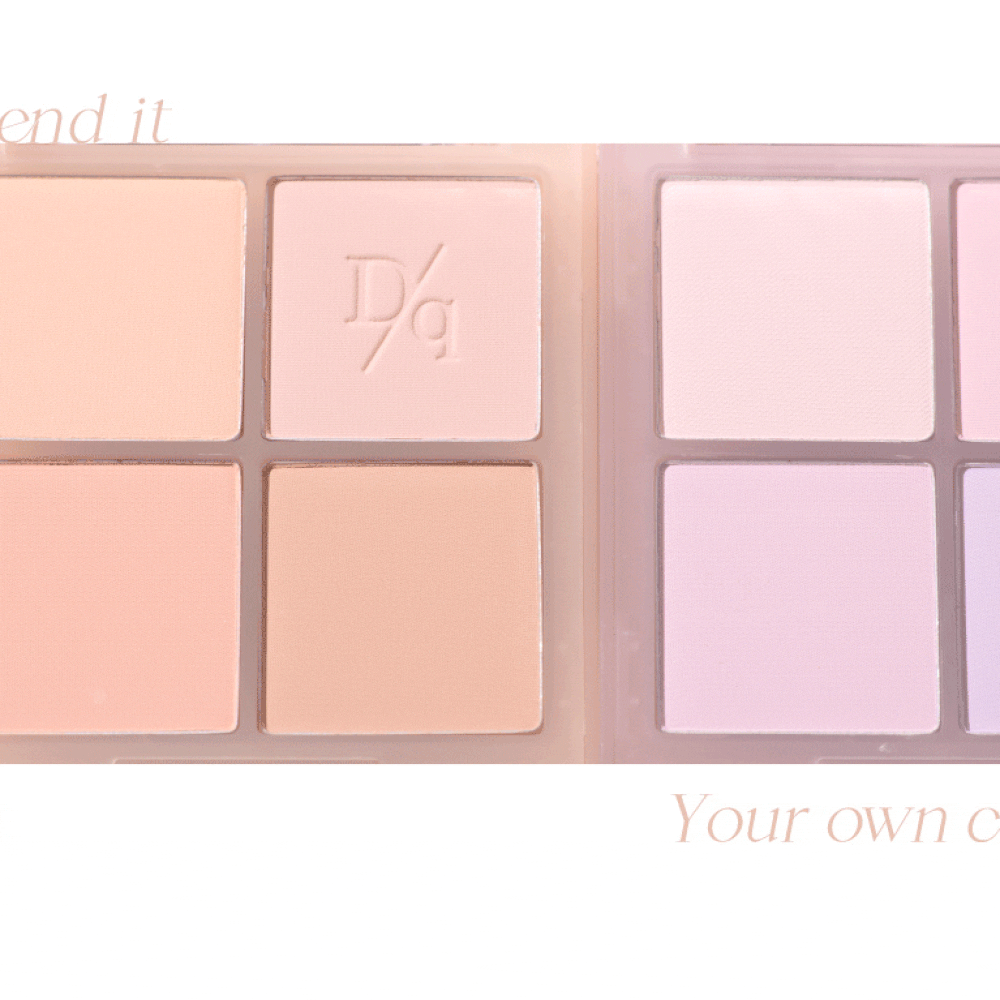 Dasique 四色哑光腮红盘，高显色度持久亮泽腮红，时尚彩妆品牌，女士必备，圣诞礼物，新娘妆容，夏季，情人节，假期 - #01 Warm Blending - 查看 2