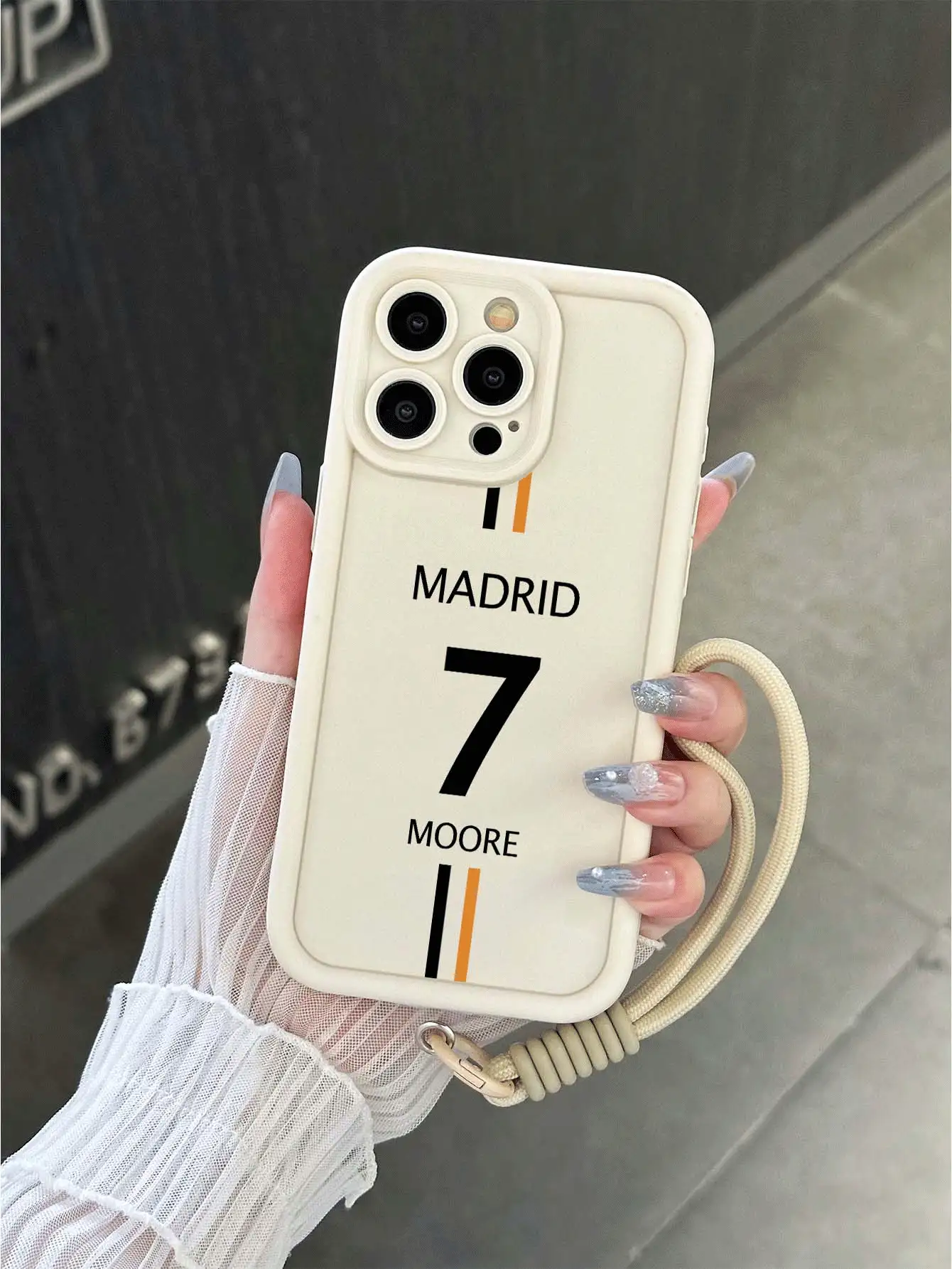 1pc Customized Letter & Number Phone Case With Durable Lanyard, Compatible With IPhone 17/16/15/14/13/12/11, Galaxy S25/S24/S23/S22/A56/A55/A54/A52/A06/A05S/A05, Fashionable, Colorful, Retro, Cute, Simple, Fun, Customizable, Unique, Ideal Gift Idea For Boyfriend, Girlfriend, Family, Friends, Grandparents