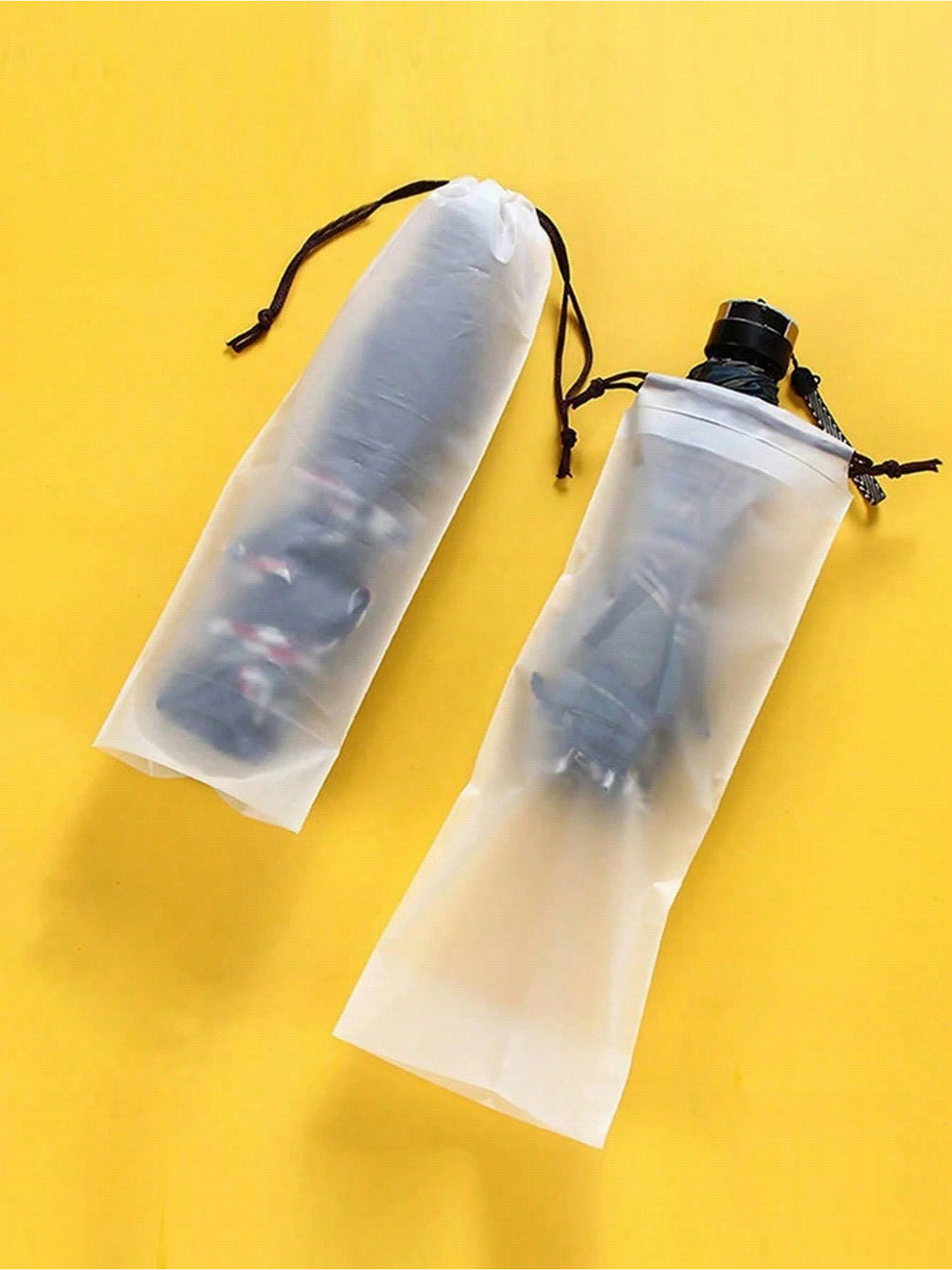 多功能防水束口袋，适用于厨房、办公室和旅行 - 耐用塑料收纳袋，可收纳文具、鼠标垫、雨伞等 - 彩色 - 查看 2