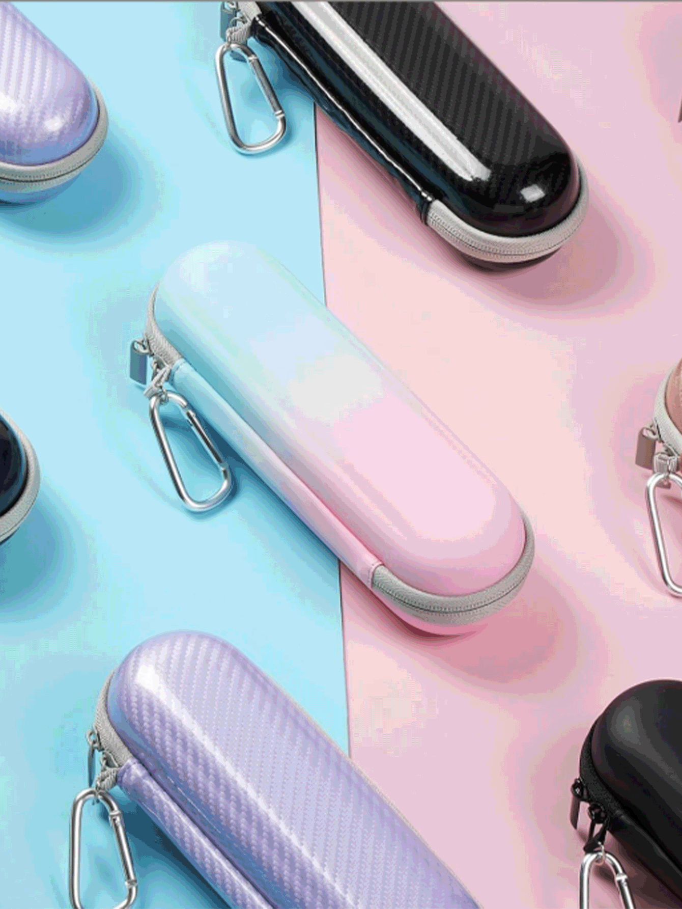 Electric Toothbrush Travel Storage Box, Shock-Proof & Waterproof, Large Capacity For Toothbrush, Brush Heads, Charger & Accessories. Suitable For Travel Or Business, Also Can Be Used As Back-To-School Gift - Multicolor - View 2