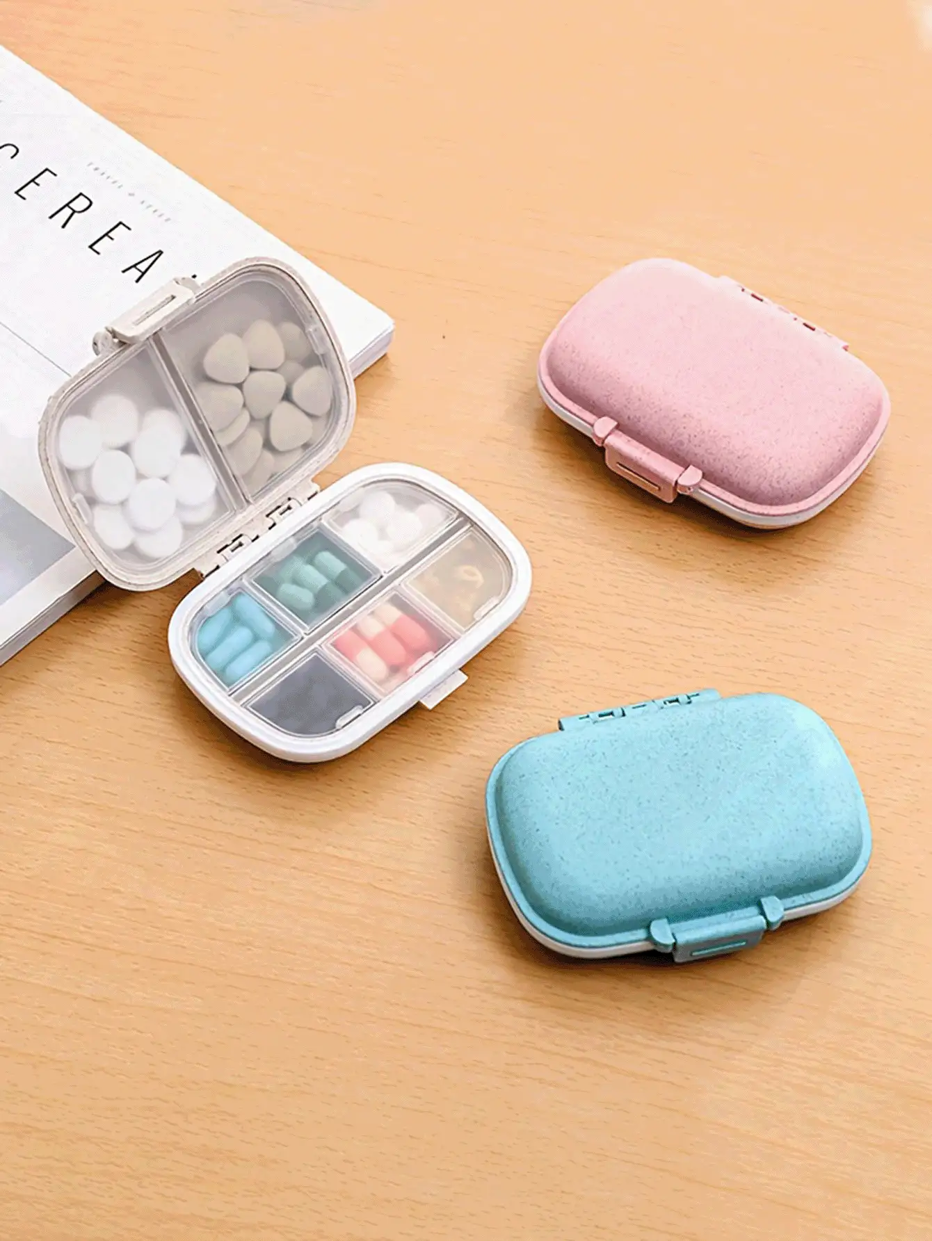 便携式药盒，旅行必备，防潮药盒，可重复使用，男女通用，日常用药收纳袋，可存放维生素、药品和营养补充剂，居家旅行必备配件