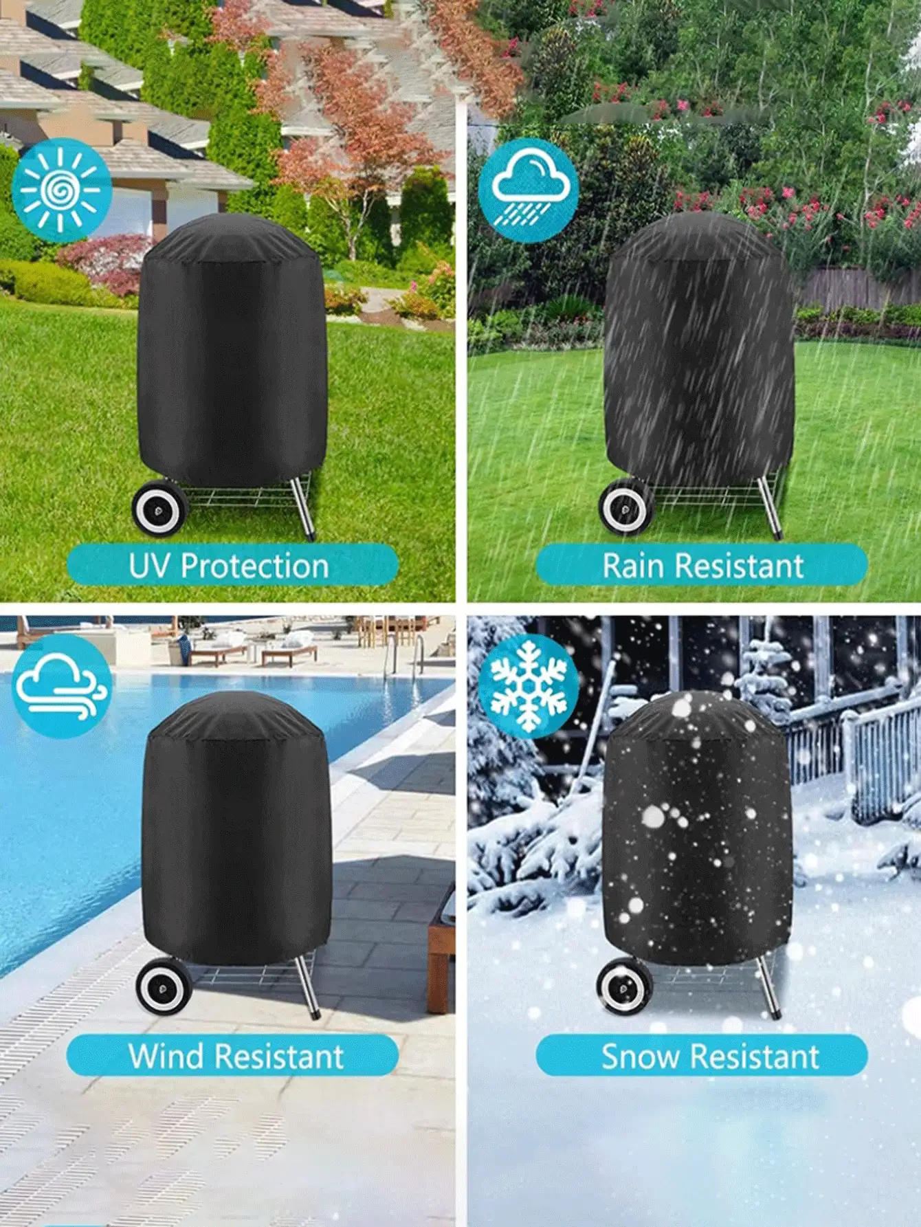 1 件，水壶烤架罩，防水烤架罩，烧烤炉户外烧烤工具，厨具用品，烧烤配件 - 彩色 - 查看 8