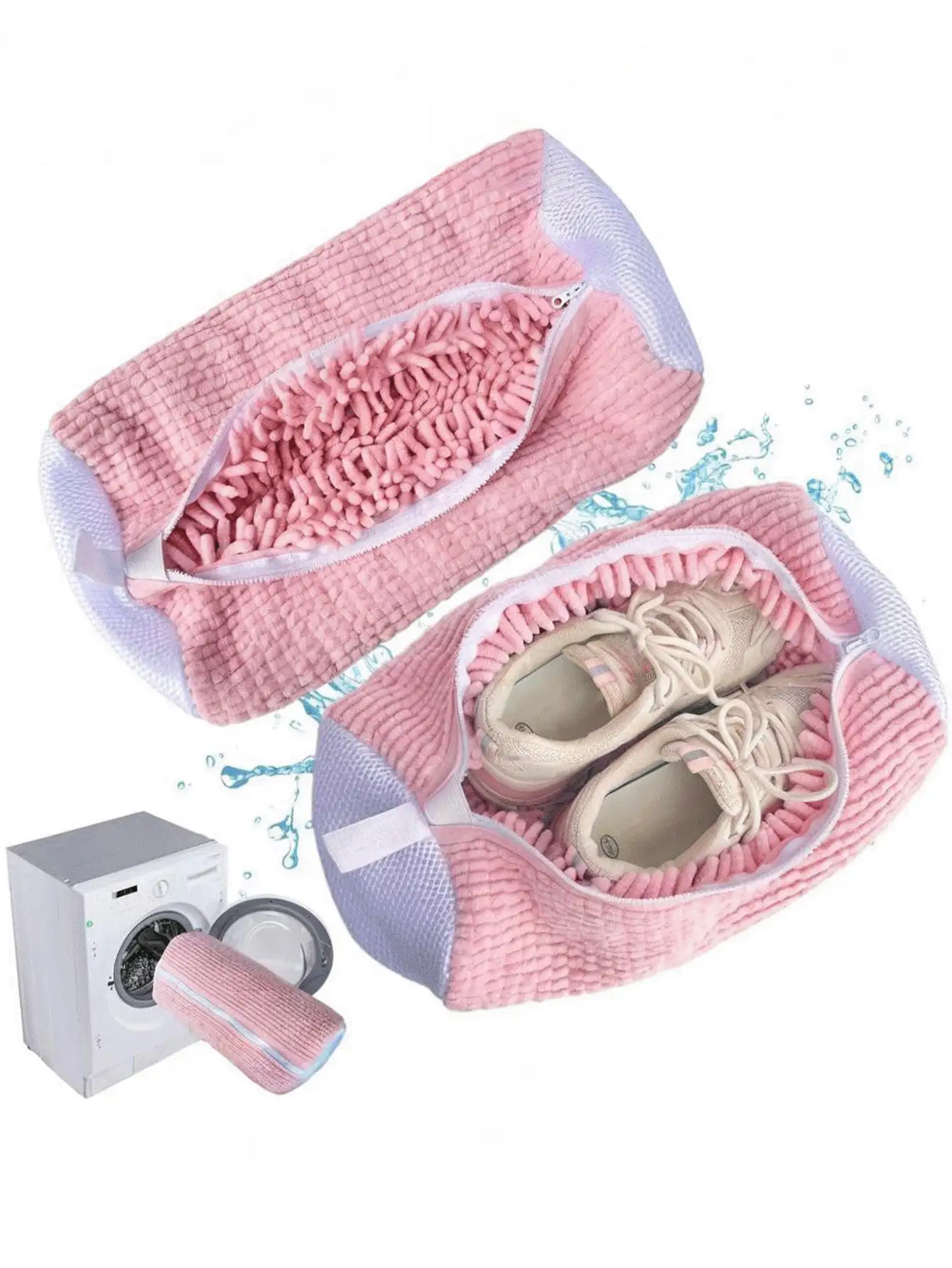 Anti-Deformation Laundry Shoe Bag, 360° Cleaning Without Damaging Shoes, Suitable For Shoe Washers And Washing Machines, Machine Washing And Air Drying, Suitable For All Types Of Shoes (Especially Sports Shoes And Casual Shoes), Lazy Shoe Care Gadget, With Storage Function, Ideal Gift For Christmas And Halloween, Holiday Essential, Holiday Travel Essential, Travel Bag, Travel Accessory, Perfect Graduation Gift - Multicolor - View 4