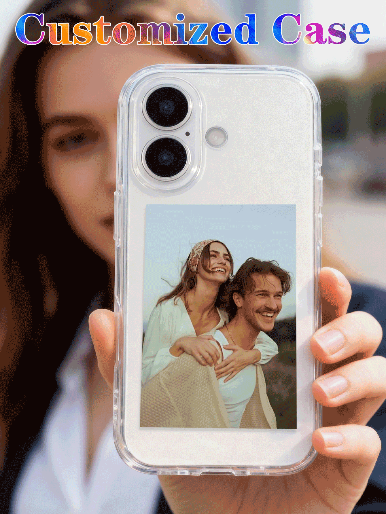 1个可定制的柔软时尚透明手机壳，提供多种个性化生活场景图案，适合送给家人、宝宝、朋友，兼容 11/12/13/14/15/16 Pro Max、A55/A54/A53/A14、S25/S24/S23。 - 無色 - 查看 2