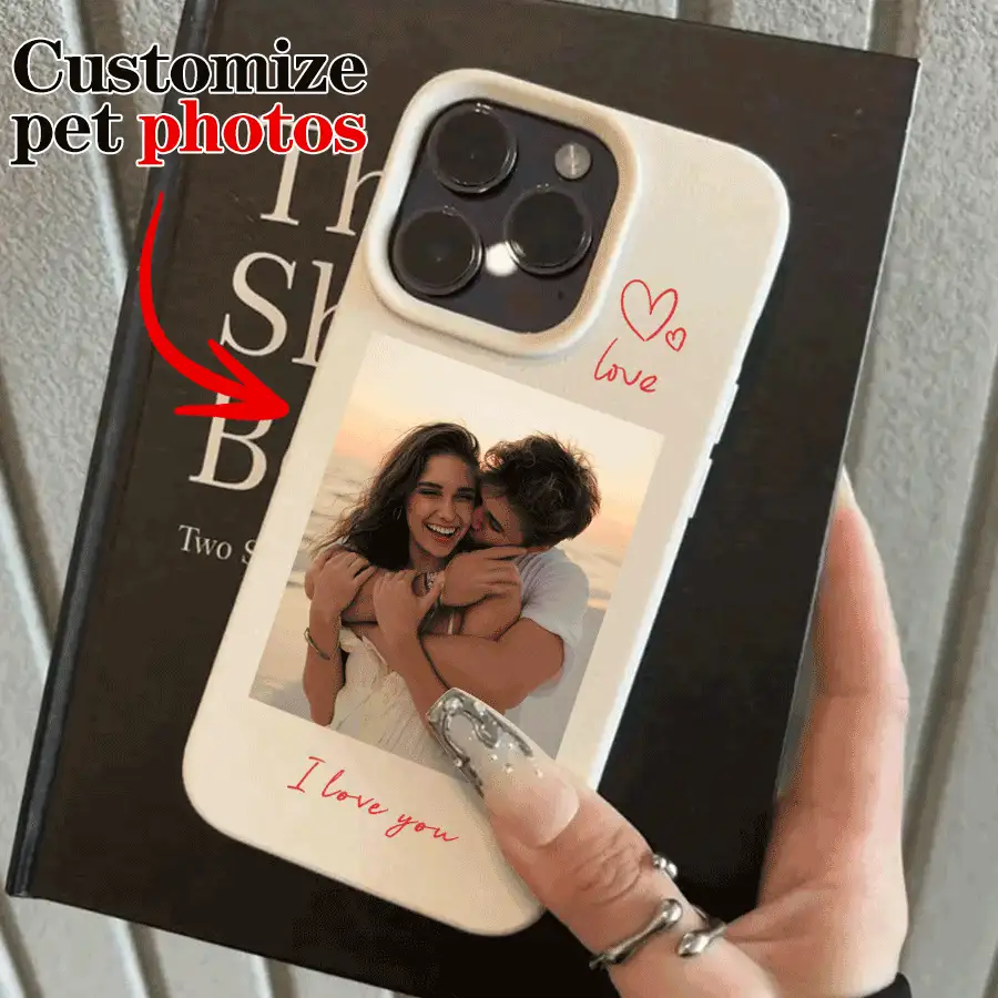 Customized Fashionable Personalized Photo Phone Case, Compatible With IPhone 11, 13, 15, 16 Pro Max, Couples, Anniversary, Birthday, Personal Portrait, Friendship, Pet Photos, Shockproof And Thick Protective Cover - Khaki - View 2