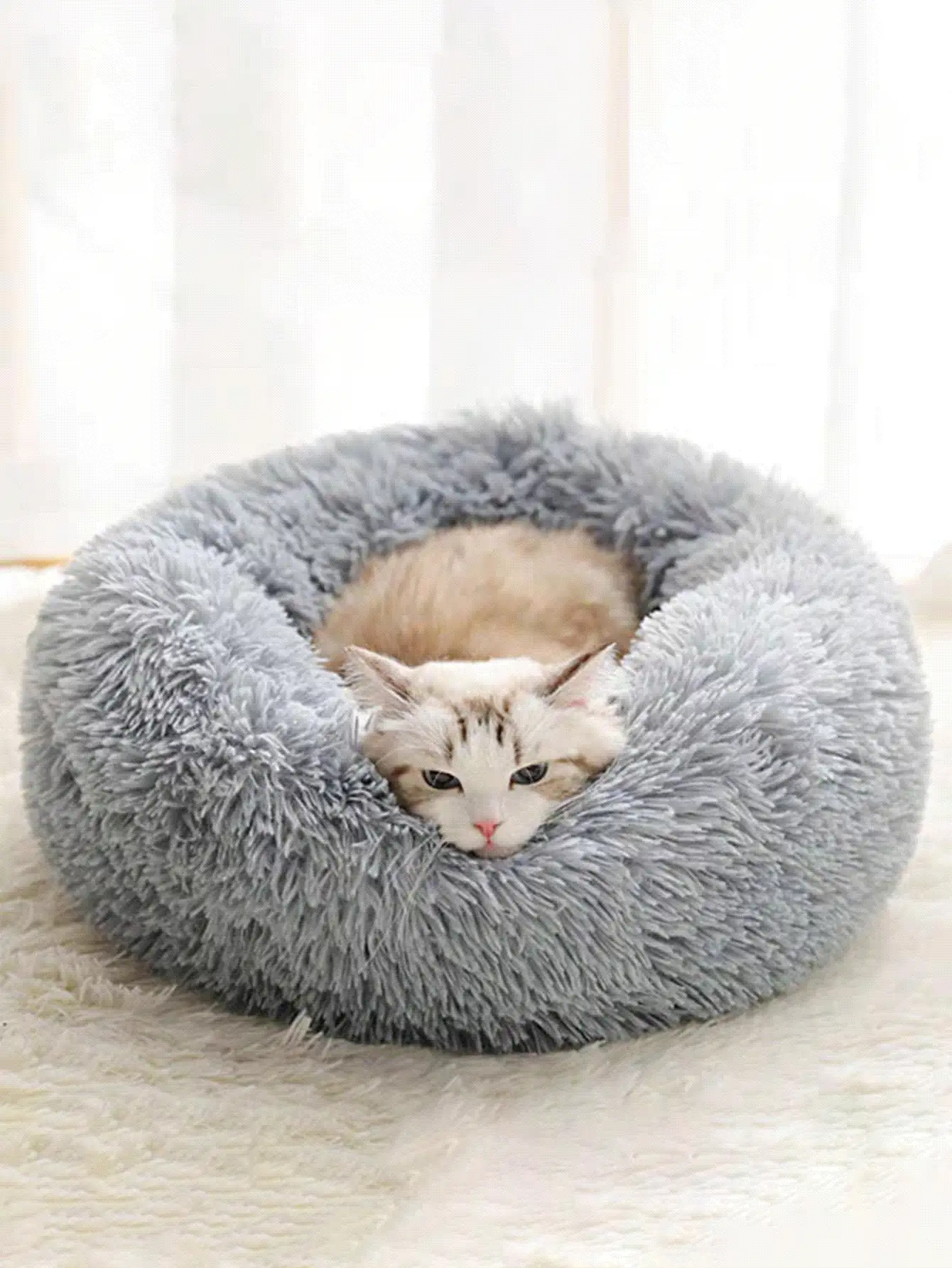 Soft Pet Sofa Bed For Small, Medium Dogs - Cozy Kennel And Cat Nest With Plush Cushioning - Multicolor - View 3