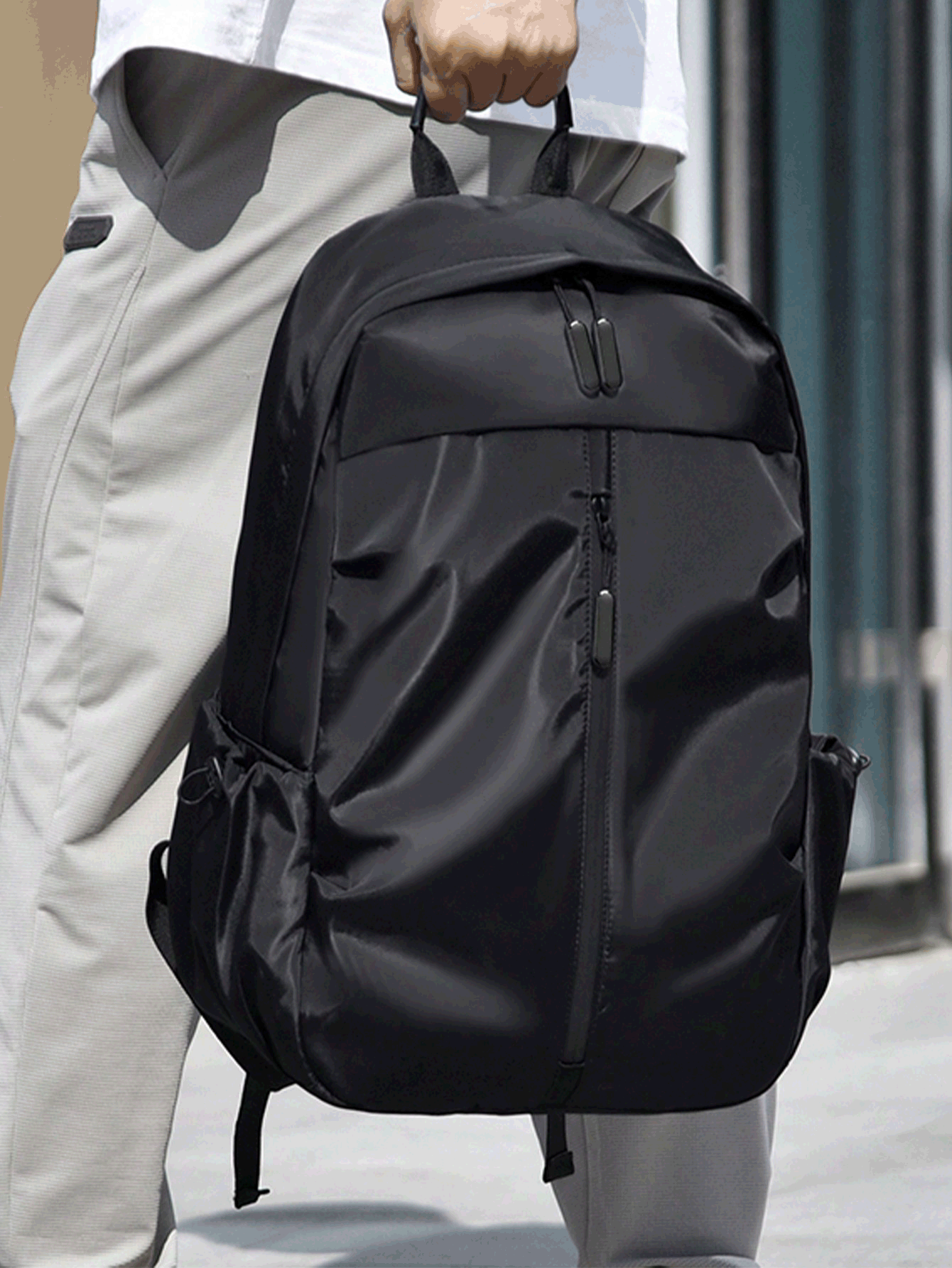Black Fashion Backpack For Men – Stylish, Spacious & Durable Multi - Compartment Backpack With Ergonomic Straps, Modern Design & US - Based 2 - 7 Day Delivery, Perfect For Work, Travel, Daily Commutes & Urban Adventures, Featuring Water - Resistant Fabric, Secure Zippers, Ample Capacity For Laptop, Tech Gear, Documents & Essentials, Expertly Crafted To Elevate Your Everyday Style With Practical, Chic Sophistication, Ideal For Fashion - Forward Professionals, Travelers & Urban Dwellers To Stay Organized, Stylish & Efficient On Every Occasion In Effortless Design That Blends Functionality And Modern Fashion Seamlessly, A Versatile Companion To Keep Your Belongings Tidy And Your Style On Point From Office Meetings To Weekend Explorations - 彩色 - 查看 2