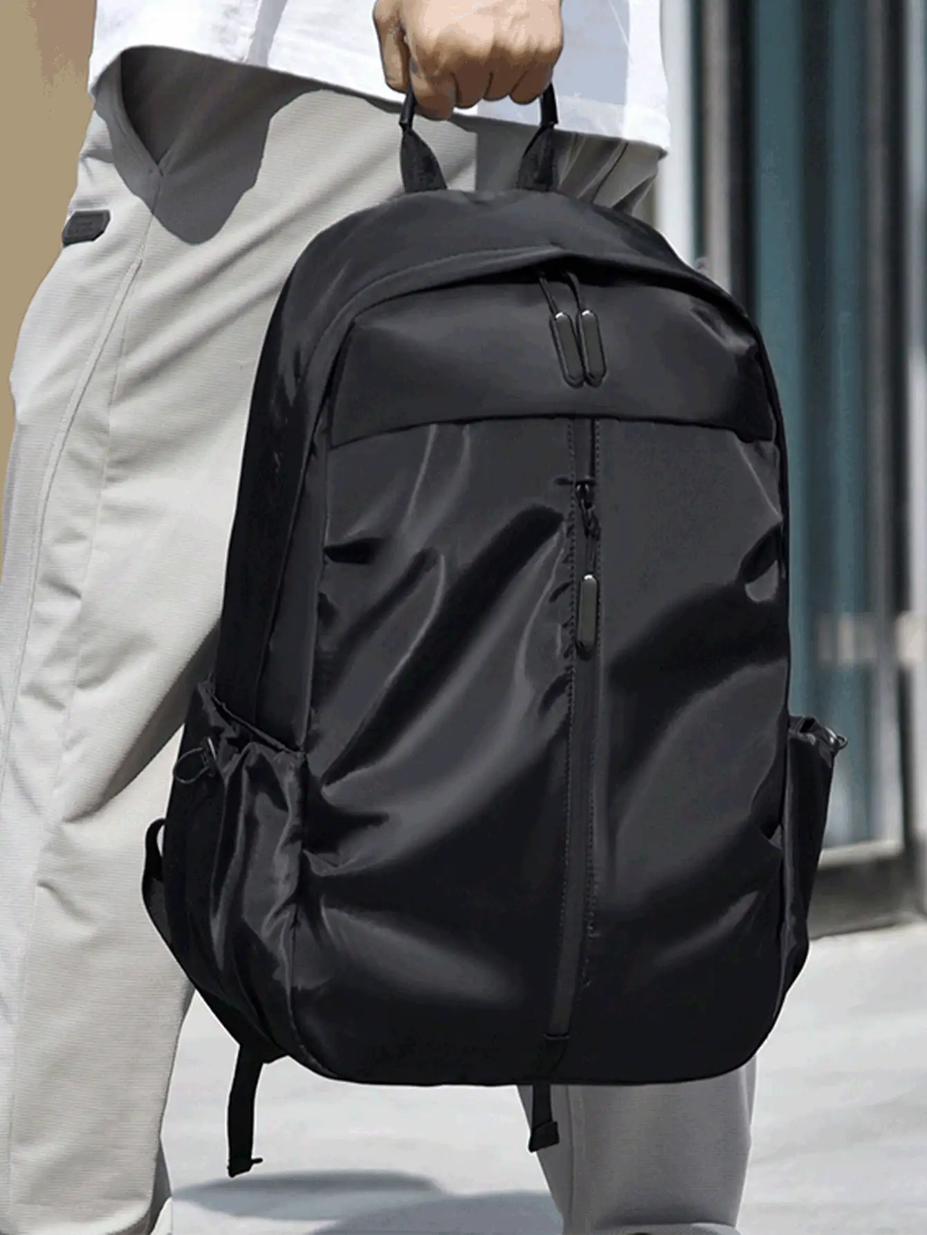 Black Fashion Backpack For Men – Stylish, Spacious & Durable Multi - Compartment Backpack With Ergonomic Straps, Modern Design & US - Based 2 - 7 Day Delivery, Perfect For Work, Travel, Daily Commutes & Urban Adventures, Featuring Water - Resistant Fabric, Secure Zippers, Ample Capacity For Laptop, Tech Gear, Documents & Essentials, Expertly Crafted To Elevate Your Everyday Style With Practical, Chic Sophistication, Ideal For Fashion - Forward Professionals, Travelers & Urban Dwellers To Stay Organized, Stylish & Efficient On Every Occasion In Effortless Design That Blends Functionality And Modern Fashion Seamlessly, A Versatile Companion To Keep Your Belongings Tidy And Your Style On Point From Office Meetings To Weekend Explorations - 彩色 - 查看 2
