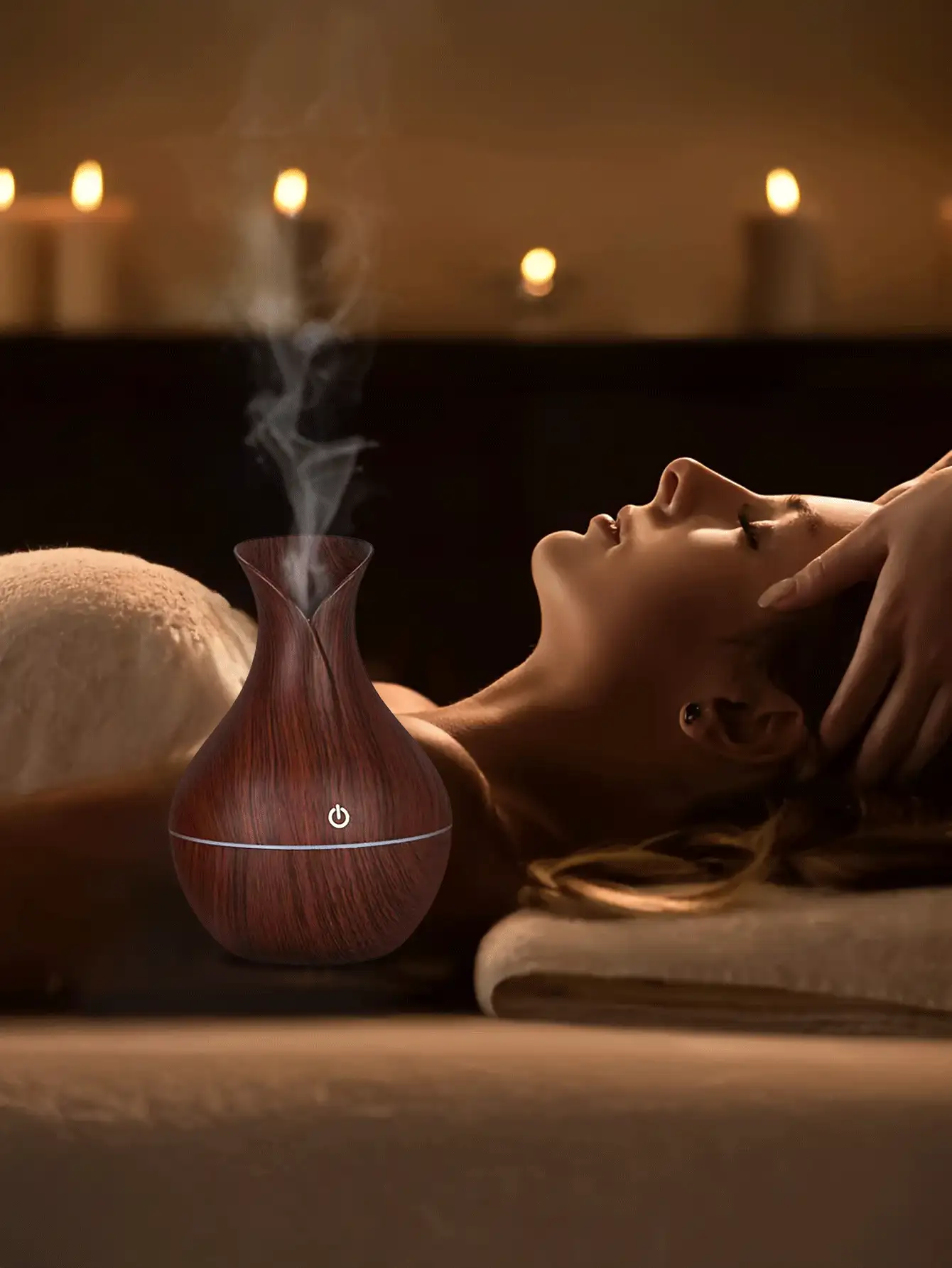 Humidificador de aromaterapia mini, difusor de niebla fría con luz nocturna LED, para uso en dormitorio, mesa, viaje y automóvil - Multicolor - Ver 6