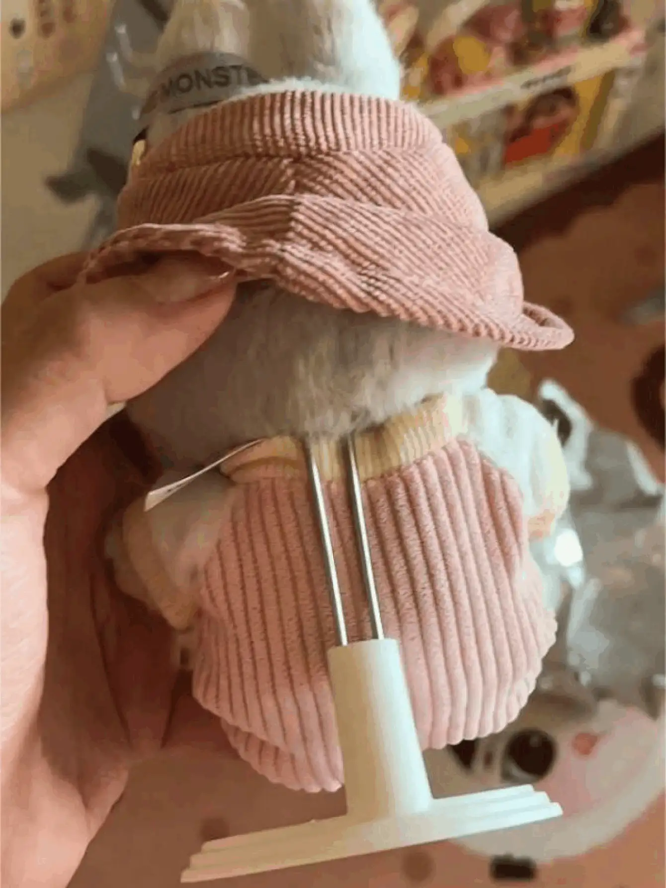 Adjustable Doll Stand For Labubu Small Statue Display Rack Suitable Metal Doll Stand Doll Display Stand Suitable For 4-8 Inch (Approximately 10.2-20.3 Cm) Dolls Keeping Dolls In A Standing Position (Dolls Not Included) Black/White Base Plush Decorations Storage Shelf Doll Holder Display Case - Multicolor - View 3