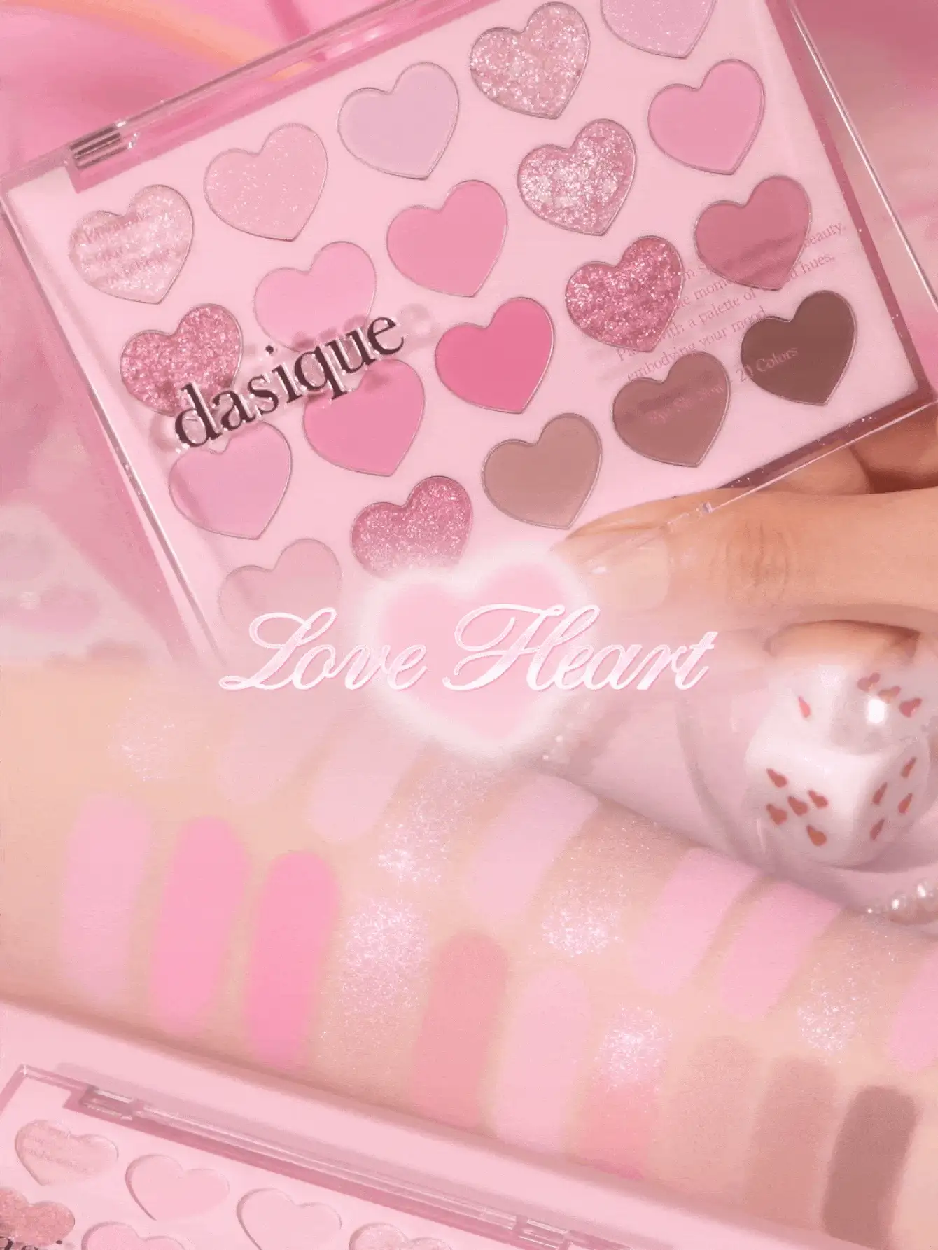 Dasique Eyeshadow Palette Make Up Long-Lasting High Pigment Graduation Birthday,Easy To Use Smooth Blendable, Vegan Formula Cruelty-Free, Holiday Essential Rose Girl Best Color Charm Vibe, Christmas Gifts For Women, Fancy Fashion Women Brand Makeup Back To School, Wedding Dress For Bride, Summer, Valentines, Vacation, Valentine's Day - #07 Love Heart - View 3