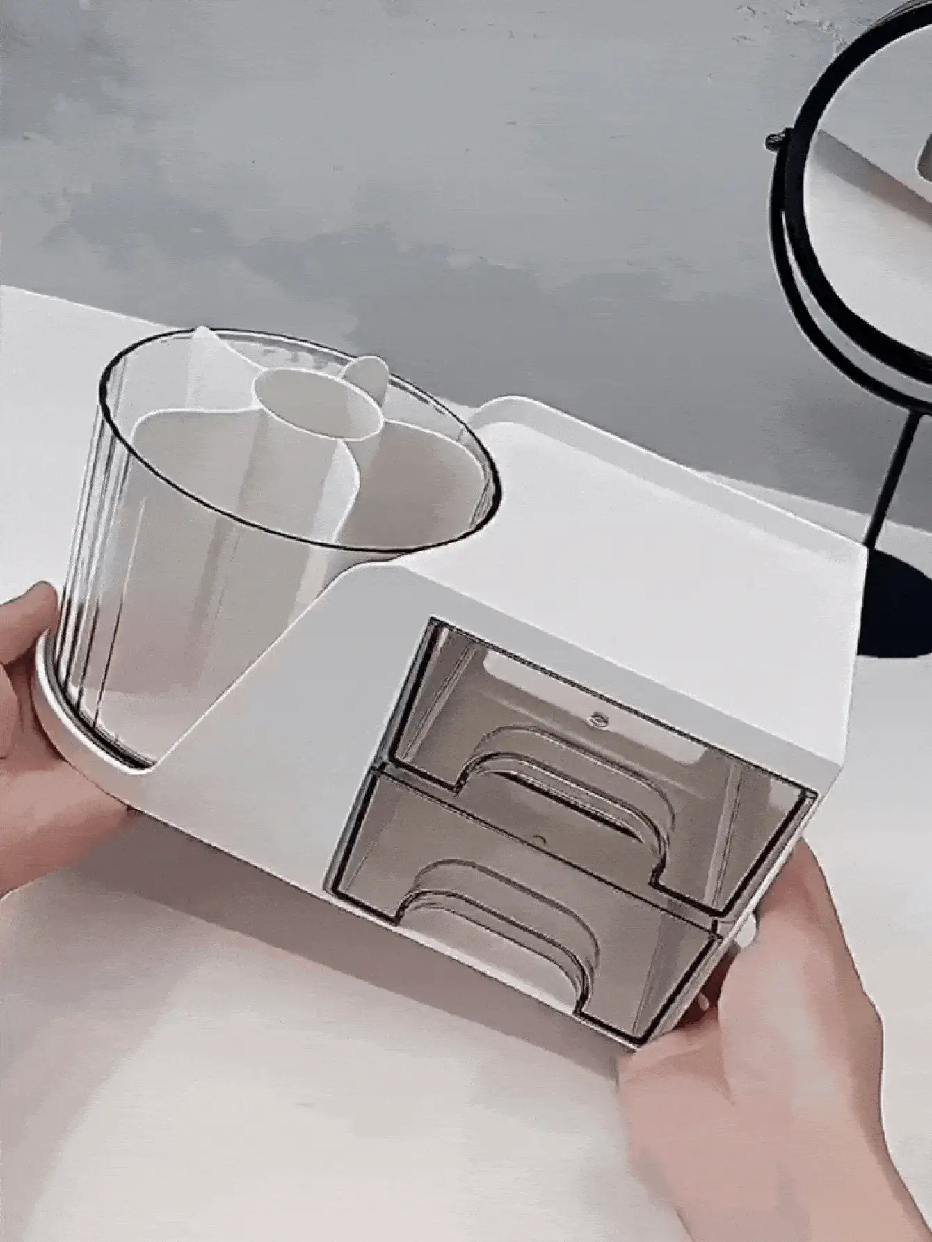 Stackable Storage Drawers Acrylic Bathroom Organization Boxes Home Office School Stationery Supplies Organizer Modern Style Jewelry Box Desk Organiser Desk Stuff Holiday Gifts Back To School Office Bathroom Essential Accessories For Dressers Bathrooms Cabinets Storage Rooms Bedrooms Home Organisers - Multicolor - View 3