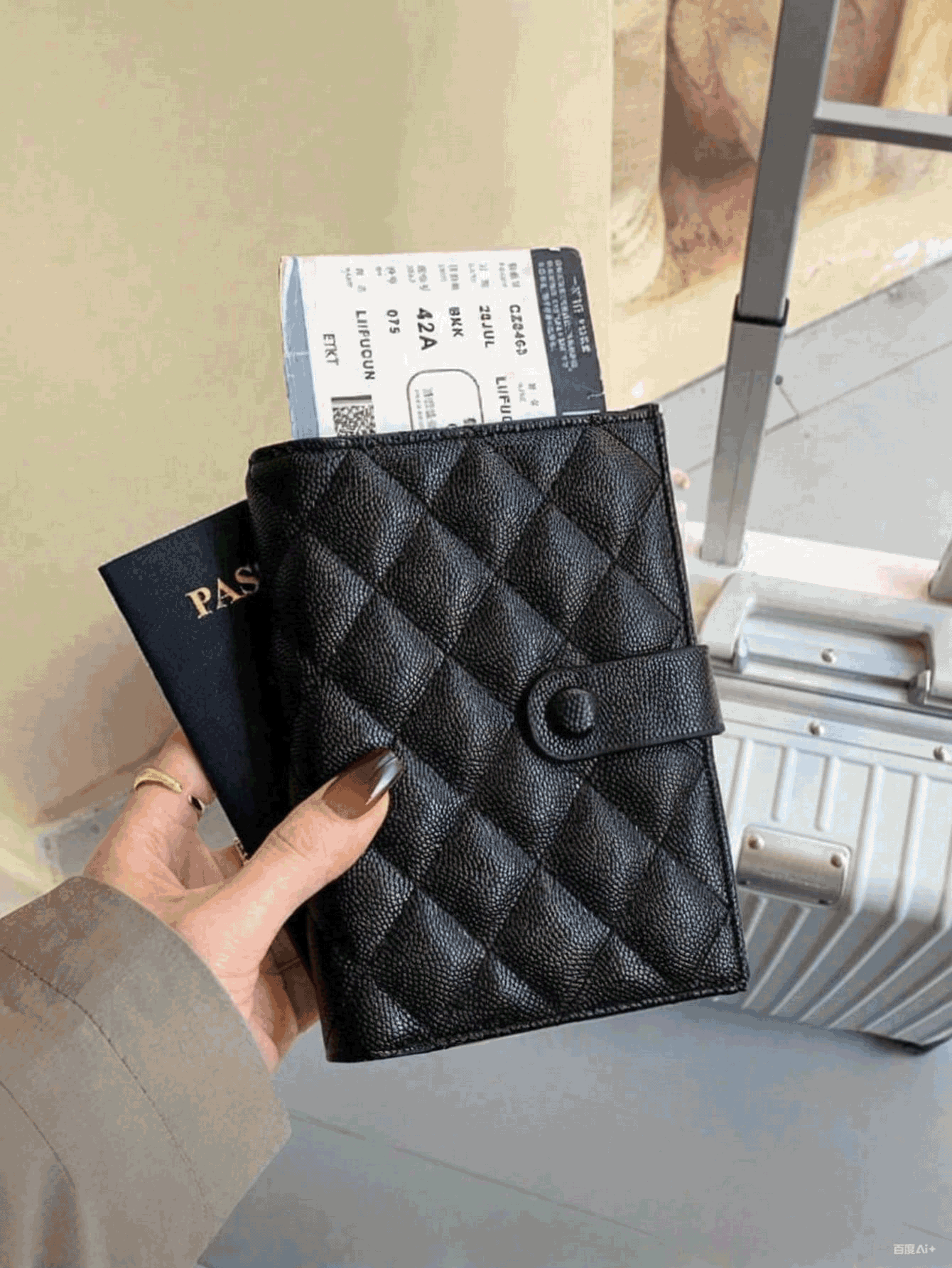 New Passport Holder Wallet Travel Document Organizer Ticket Bag, Essential For Holidays, Travel, Business Trips, Back To School, Travel Document Holder, International Travel Ticket Pouch - Multicolor - View 2