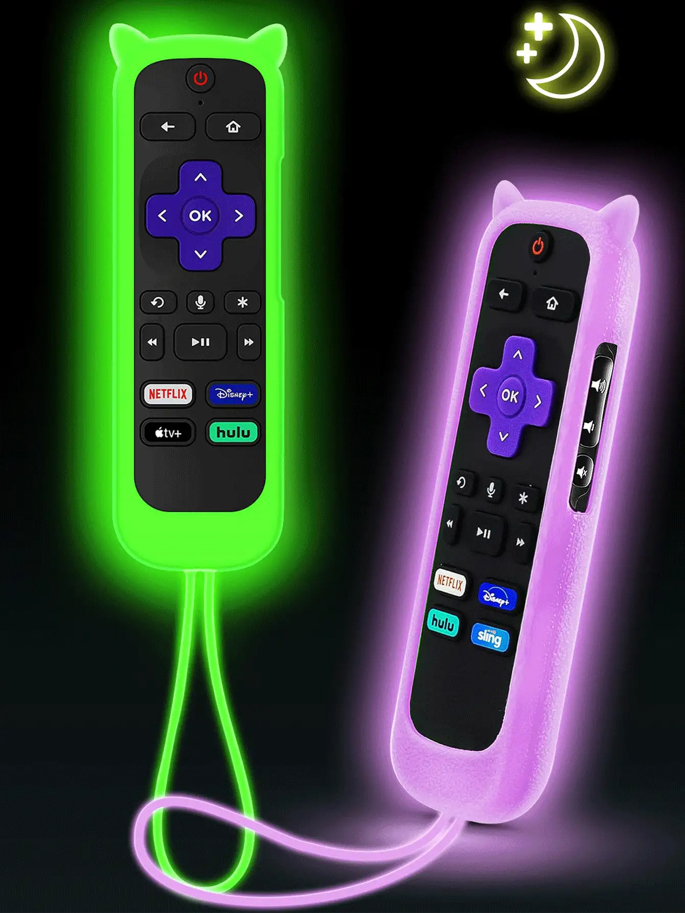 Funda protectora de silicona para el control remoto de Roku TV/Roku Simple Remote/Roku Voice Remote (los auriculares no están incluidos) - Blanco - Ver 3