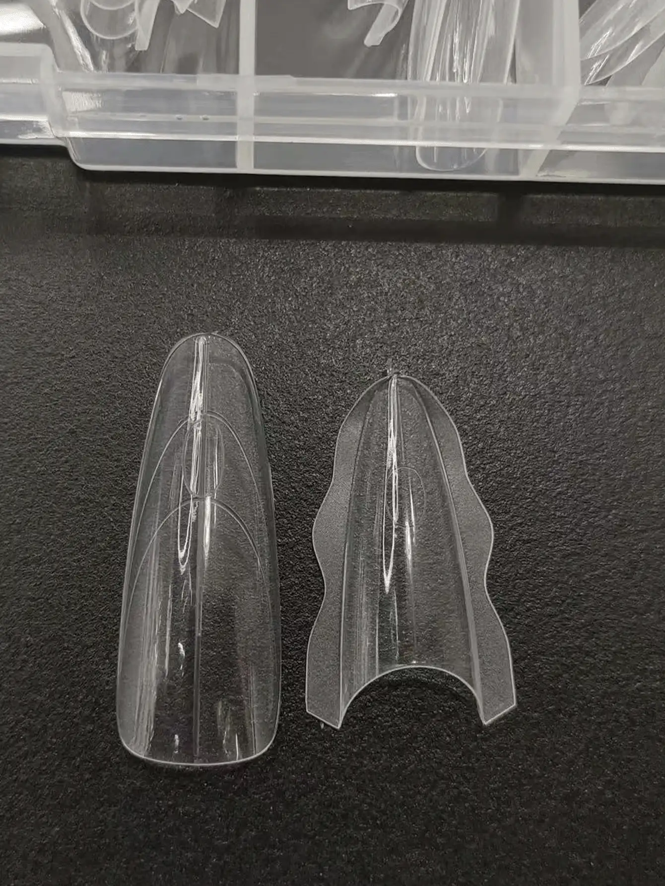 180 piezas Nuevos moldes de extensión de uñas tipo sándwich Formas de uñas duales fáciles de dar forma Ovalado Surtido de 15 tamaños Herramienta para prolongar Manicura