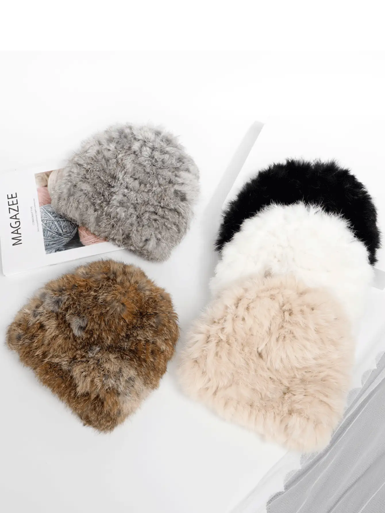 1顶黑色哥萨克俄式女士冬季针织帽，纯色针织帽，柔软保暖，贴合头部，适合滑雪、跑步及各种场合，男女通用成人针织帽 - 黑色 - 查看 2