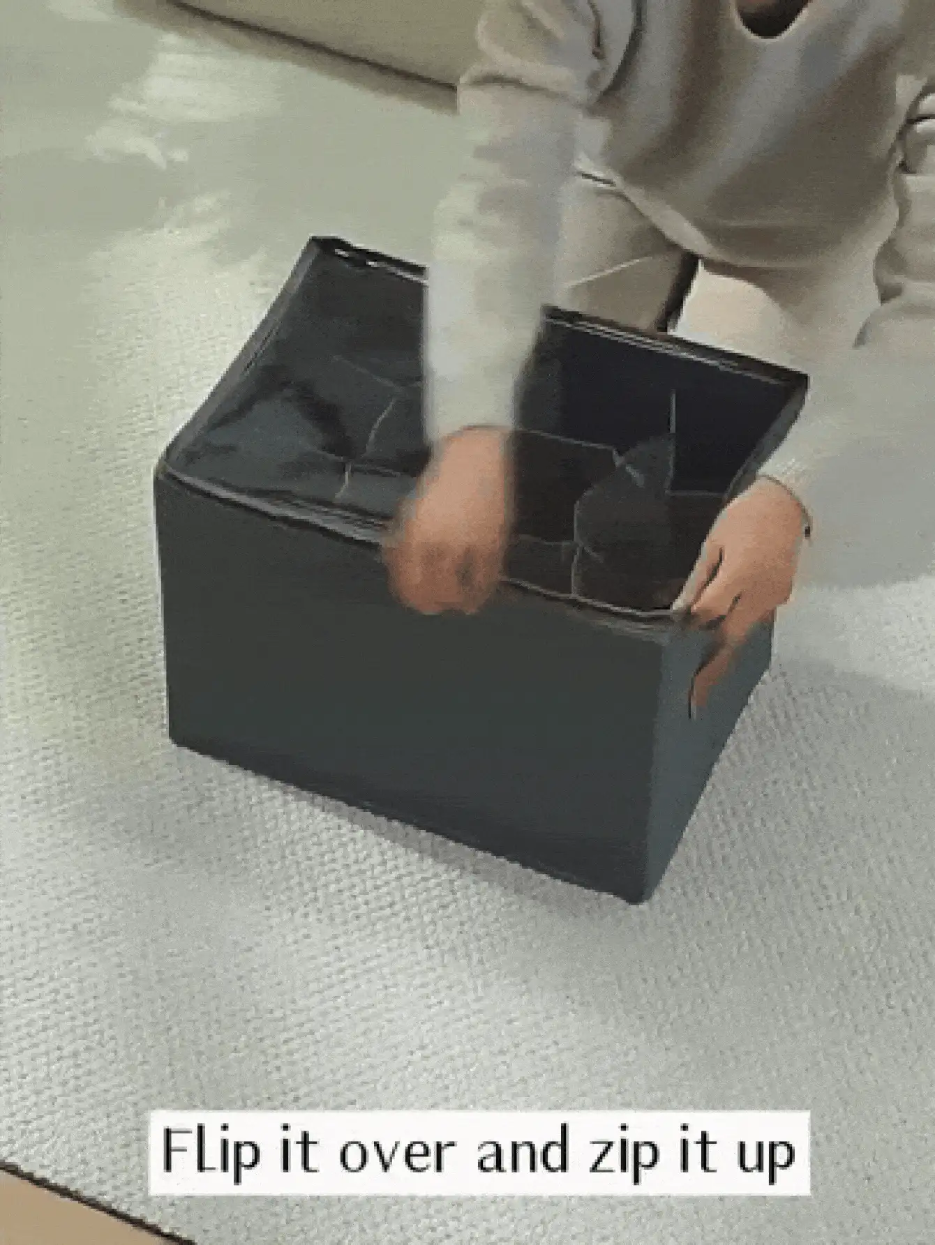 1个可折叠牛津布鞋盒,带盖 - 高强度尼龙防尘收纳盒,适用于鞋子、衣物、配饰 - 节省空间的矩形收纳盒,适用于家庭、衣柜、旅行 - 多功能收纳盒 - 彩色 - 查看 6