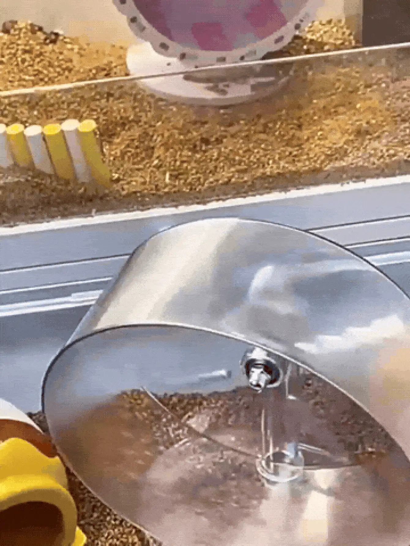 亚克力仓鼠跑轮带支架，透明静音仓鼠跑轮玩具，带轴承，适合小型宠物 - 無色 - 查看 3