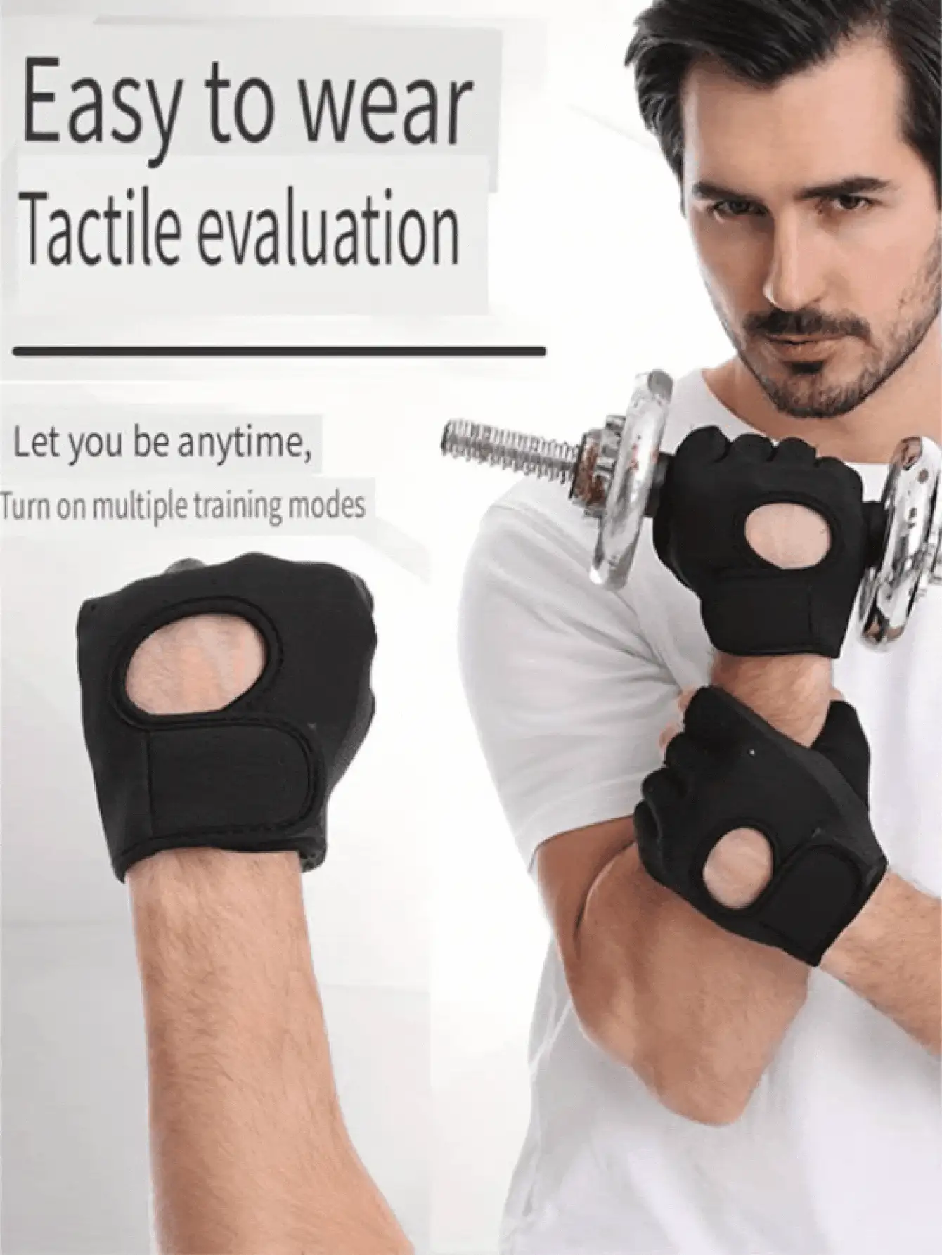 Anti-Slip Half Finger Fitness Gloves With Hook And Loop Fastener Lightweight Fingerless Gloves Breathable Weightlifting Gloves For Men And Women Gloves For Outdoor Shooting Hunting Climbing Hiking Bicycle Skiing Basketball Dumbbell Sport Equipment Gym Essential Accessories - Multicolor - View 3