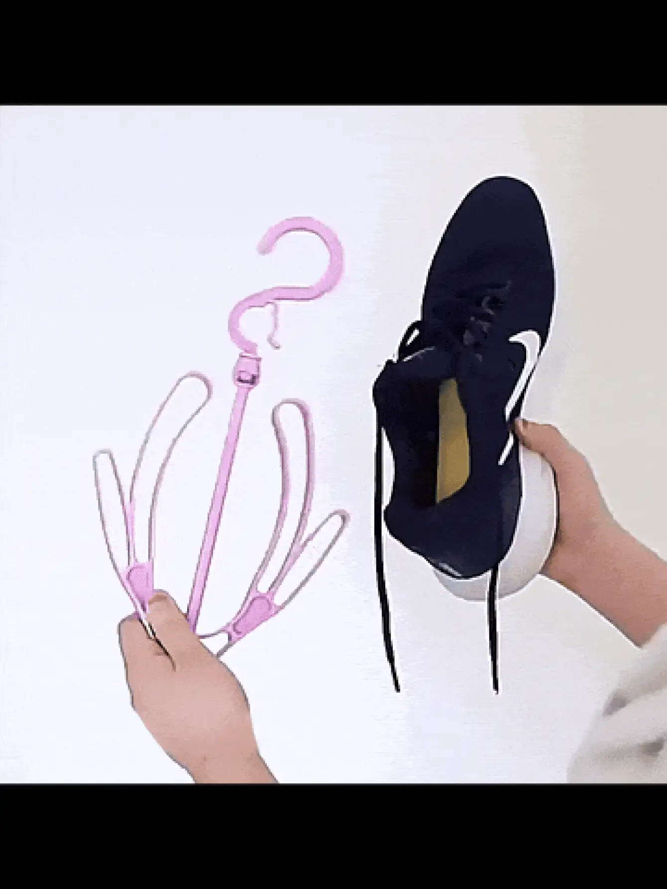 Heavy Duty Dual Hook Shoe Rack - Space Saving Design, Suitable For Home And Balcony, Wind-Resistant Drying Hooks - Durable Plastic Storage Rack, Balcony Organization, Wall Mounted Storage Rack, Compact Design, Reinforced Hooks, Long-Lasting Material, Apartment Living, Small Space Solution, Clothes Drying Rack - Multicolor - View 3