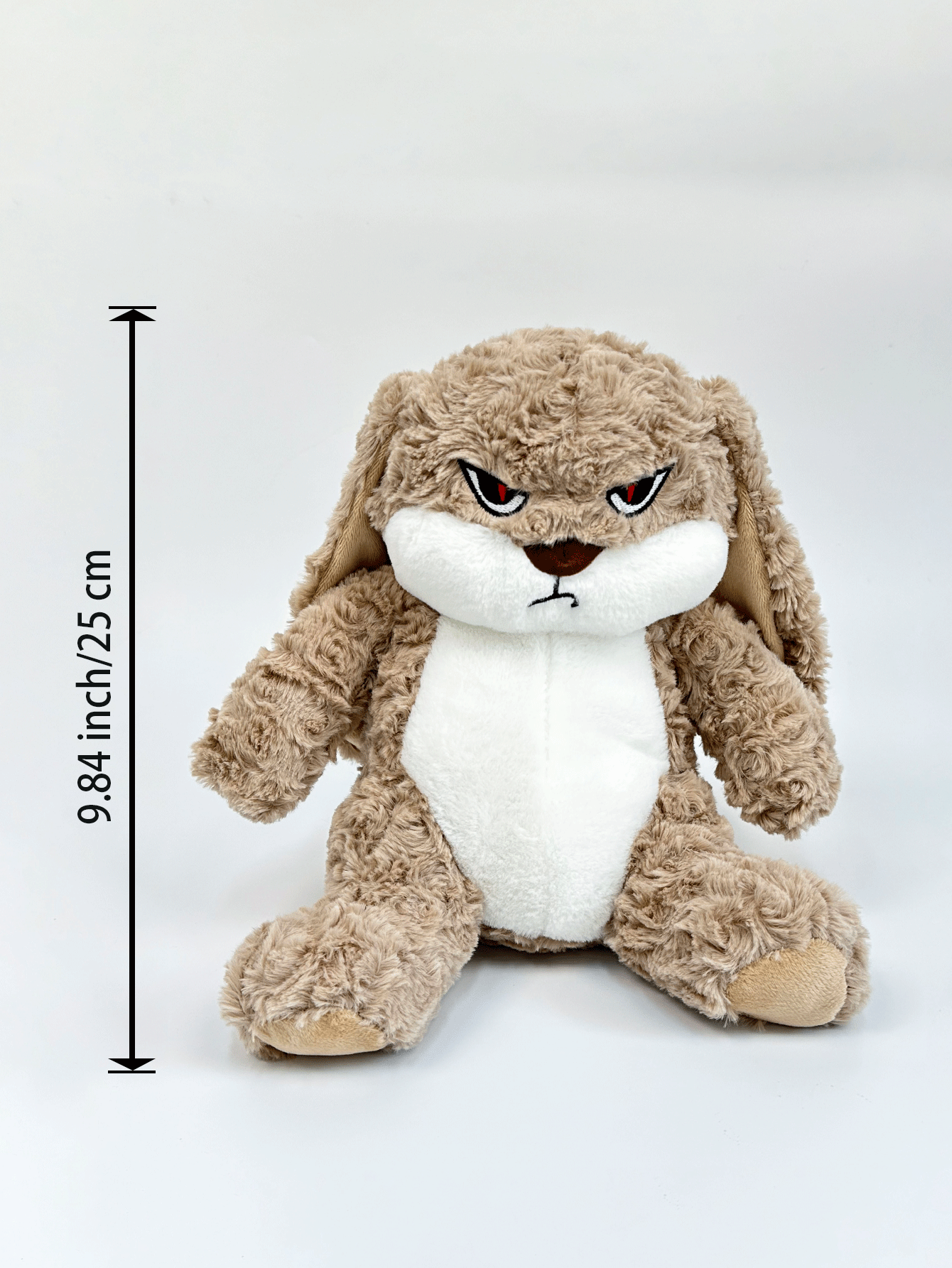 9.84英寸棕色毛绒兔子玩偶，可爱奶油色兔子毛绒玩偶，耳朵柔软蓬松——随时准备玩耍的迷你伙伴，适合儿童、幼儿、成人和家庭，生日、复活节、万圣节、日常礼物 - 香檳色 - 查看 12