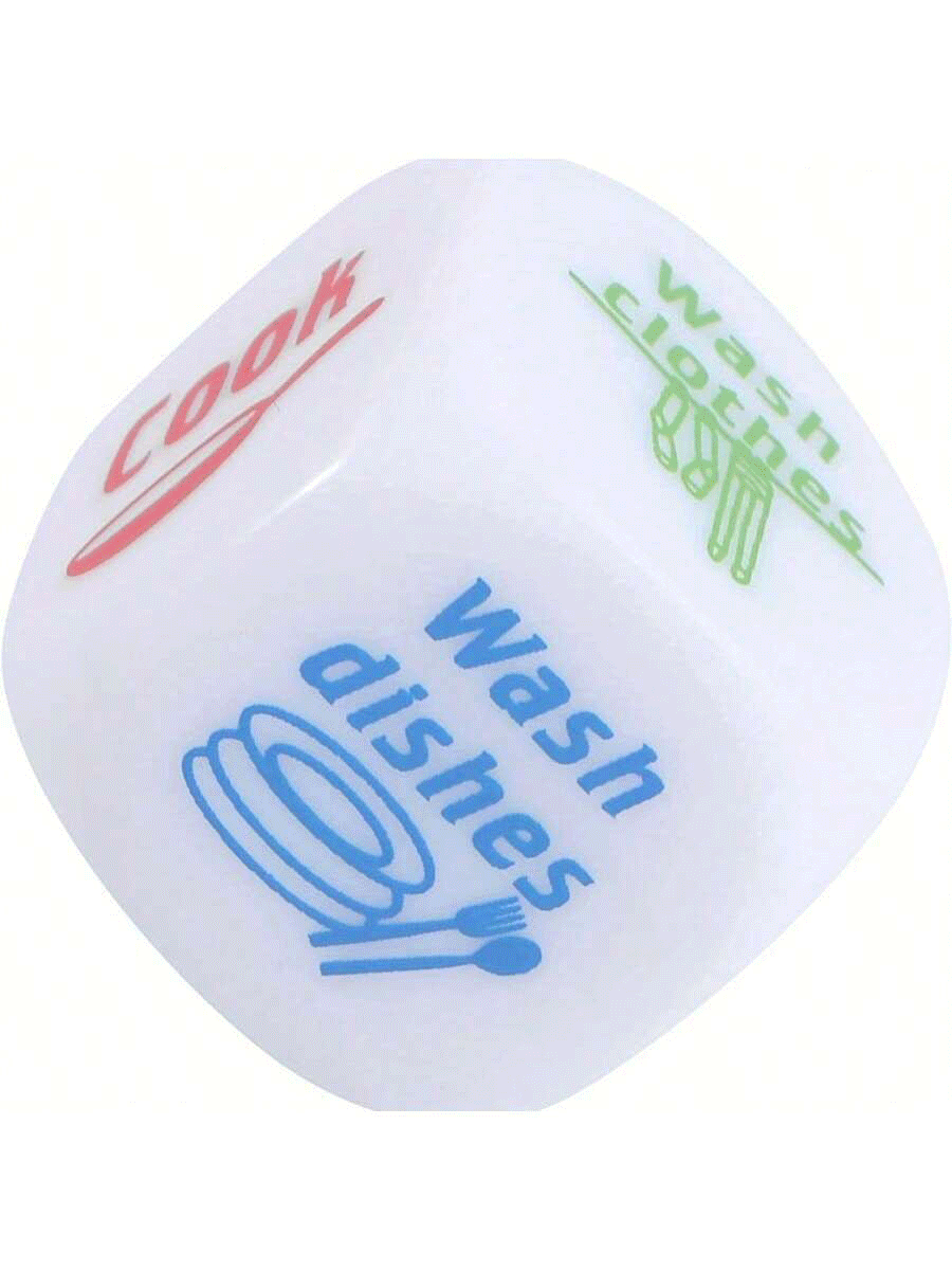 家务骰子套装，趣味成人游戏，情侣新奇玩具，随机任务，完美适用于节日、生日、婚礼、房间装饰、家居装饰、派对用品，送给他的礼物，男友，家人，妈妈，节日居家必备，趣味礼物 - 彩色 - 查看 9