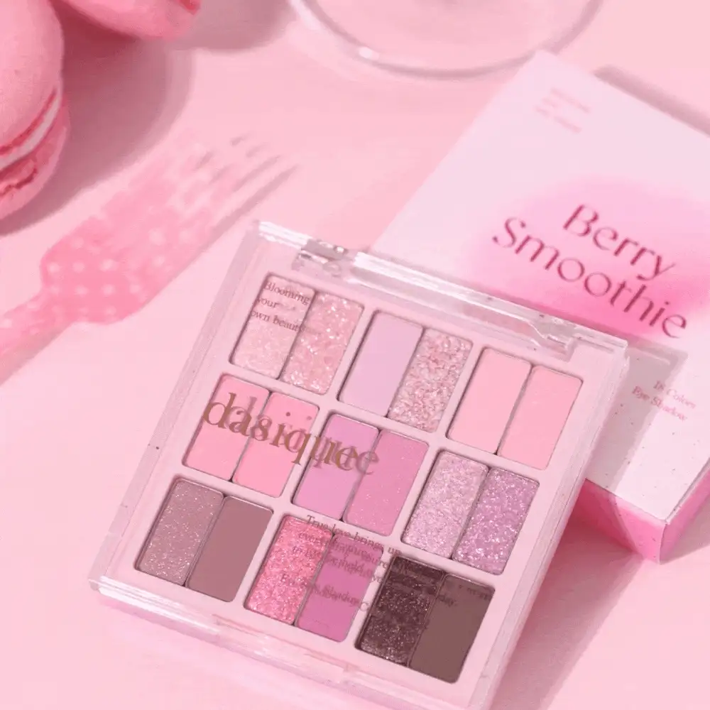 Dasique 18-Color Eyeshadow Palette, Highly Pigmented Long-Lasting Formula, Suitable For Graduation, Birthday Party, Easy To Apply And Blend, Vegan Formula, Rose Girl Charm Color, Christmas Gift For Her, Fashion Cosmetic Brand, Back To School, Bridal Wedding, Summer, Valentine's Day, Vacation - #18 Berry Smoothie - View 3