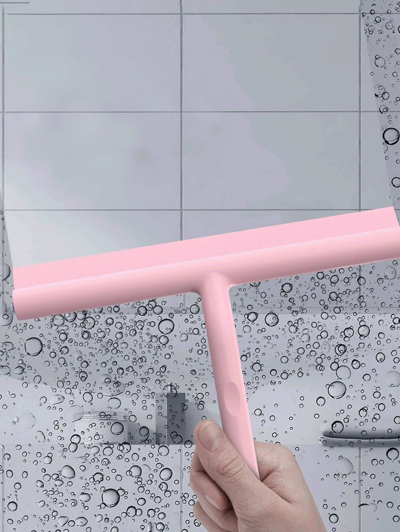 Household Bathroom Glass Cleaning Squeegee, Shower Room Squeegee, Kitchen, Bathroom, Home Supplies, Minismus Shower Room Squeegee - Glass Door Shower Room Squeegee - Rubber Squeegee - Shower Room Glass Cleaner - Multicolor - View 2