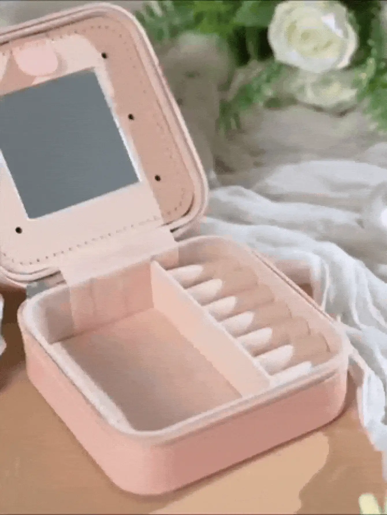 Étui à bijoux mini, organisateur de bijoux avec fermeture éclair, boîtes à bijoux, boucles d'oreilles, collier, bague, boîte de rangement de bijoux portable, cadeaux pour femmes, filles, petites amies, rentrée scolaire, essentiels de voyage, plage, vacances d'été - Multicolore - Voir 3