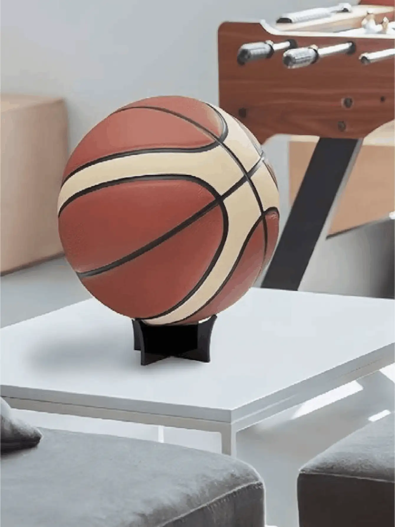 Acrylic Ball Display Stand Durable Cross Design For Soccer Basketball Baseball Football Rugby Golf Multifunctional Sphere Stable Display Holder Sports Equipment Storage Rack Clear Ball Storage Holder Suitable For Home Gyms Offices Athletic Rooms And Commercial Spaces Sports Enthusiasts Sports Essential Accessories - White - View 10