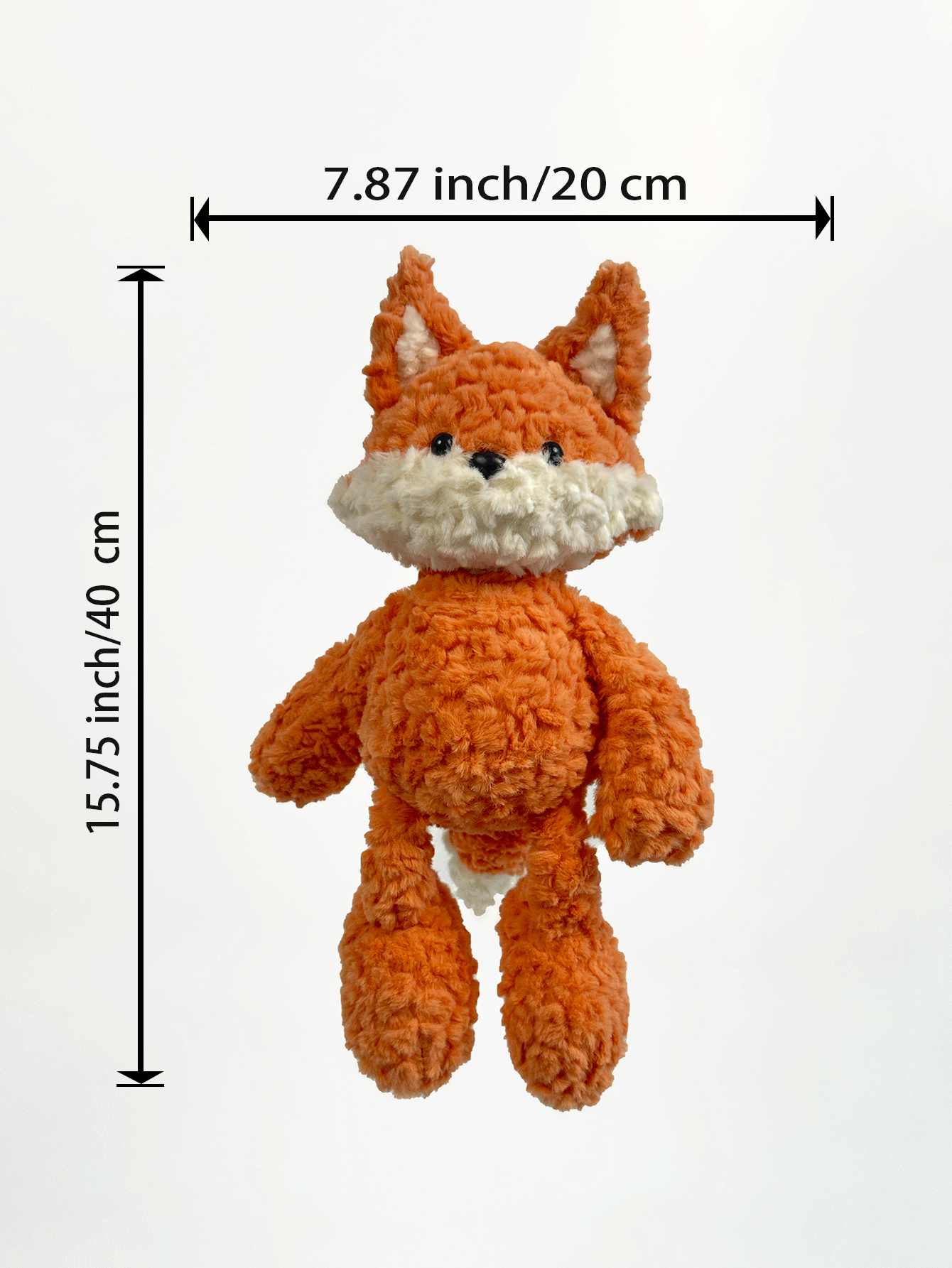 40厘米/15.75英寸柔软毛绒狐狸玩偶，狐狸爱好者的理想之选，蓬松的狐狸毛绒抱枕，舒适的沙发、卧室、客厅装饰品，生日礼物，送给男孩女孩的礼物，复活节礼物，情人节礼物，感恩节礼物 - 珊瑚橙 - 查看 9