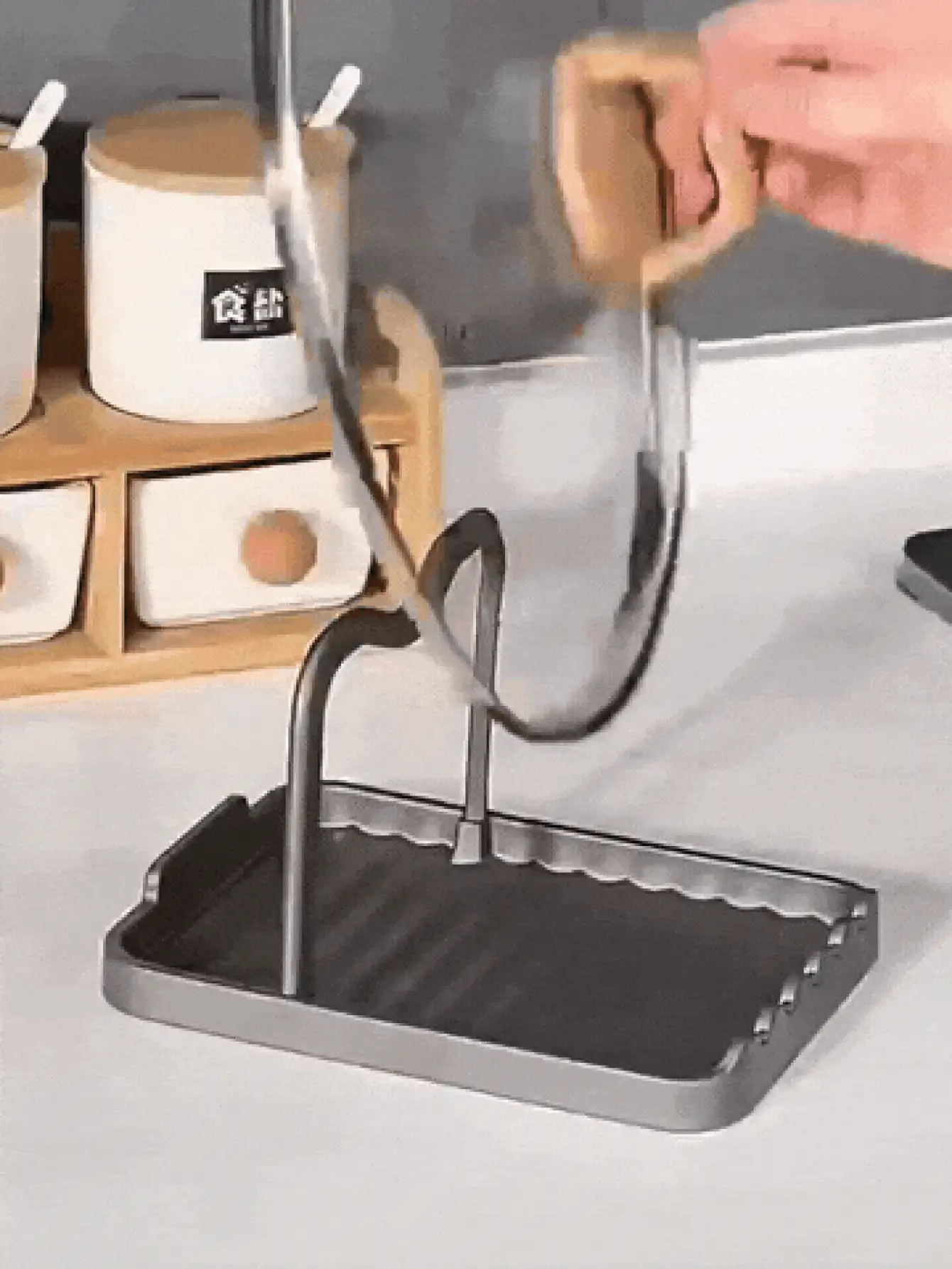 Multifunktionellt ställ för köksredskap, Håller lock, skedar, spatlar, knivar, Håller bänkskivan ren, Droppsäker, Lämplig för spishäll, Unisex, Hållare för köksredskap, Köksredskap, Viktigt för hemmet - Multifärgad - Visa 3