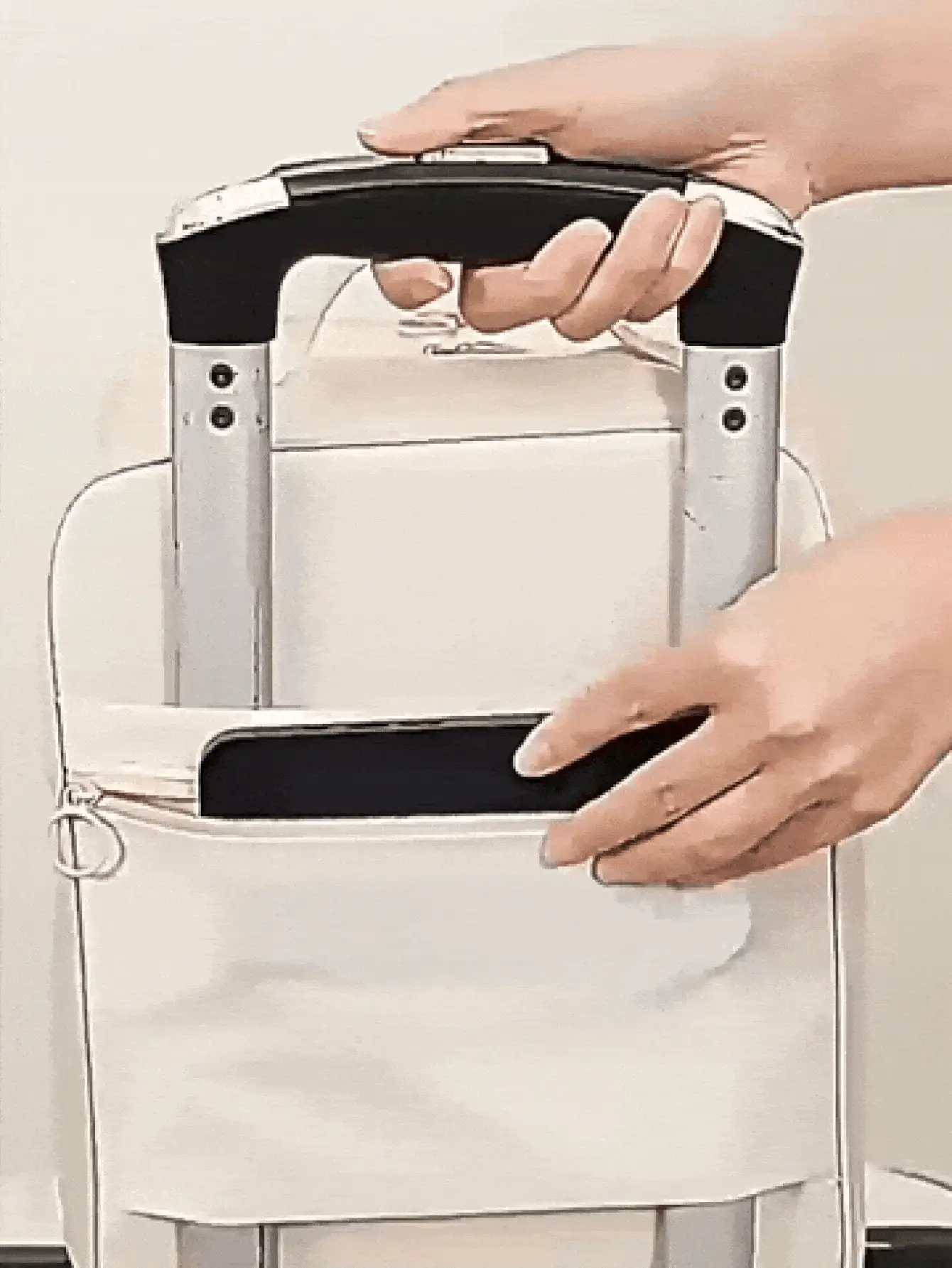 便携式旅行鞋袋 - 大容量，可装3双男女鞋，耐用透气防尘，配有符合人体工学的手柄，小巧便携，返校必备 - 彩色 - 查看 2