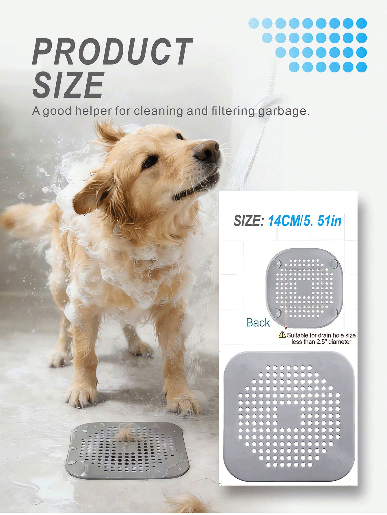 Silicone Hair Catcher & Drain Stopper, Prevents Clogging And Odor, Household Essential, Suitable For Christmas, Halloween, Thanksgiving And Other Holidays - Multicolor - View 2