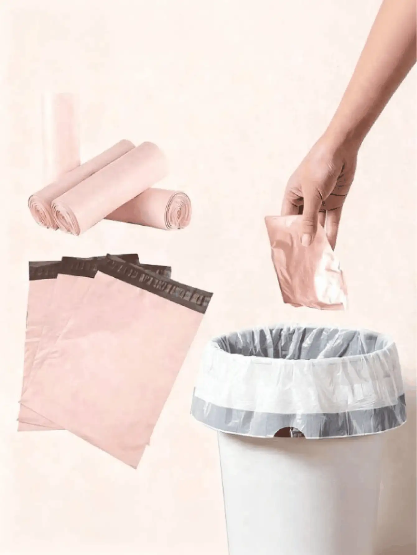 Sacs de récupération de serviettes hygiéniques portables, pochette de collecte de déchets de grande capacité pour tampons et serviettes, rouge à lèvres, pinceaux, pièces de monnaie, petits objets, sac de rangement multifonction, sacs poubelle pour serviettes hygiéniques, utilisation de toilettes extérieures, sacs à vomi, essentiels de voyage, essentiels de règles - Multicolore - Voir 3