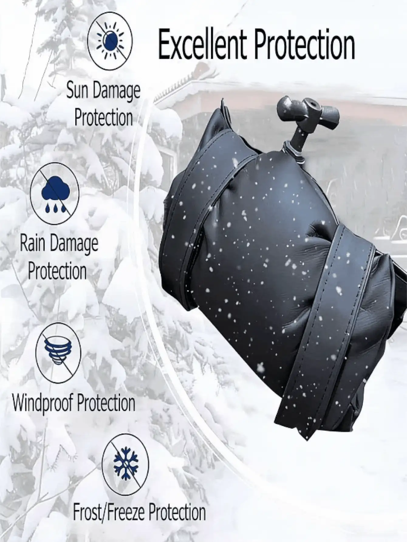 Thickened Faucet Anti Freezing Insulation Cover Outdoor Water Pipe Anti Freezing Dust Cover To Prevent The Faucet From Freezing Winter Anti-Freezing & Insulation Artifact Faucet Warming Cover In Winter Reusable Hose Bibs Insulated Spigot Cover Easy To Remove For Home Garden Kitchen Various Outdoor Environments Winter Essential - Multicolor - View 3