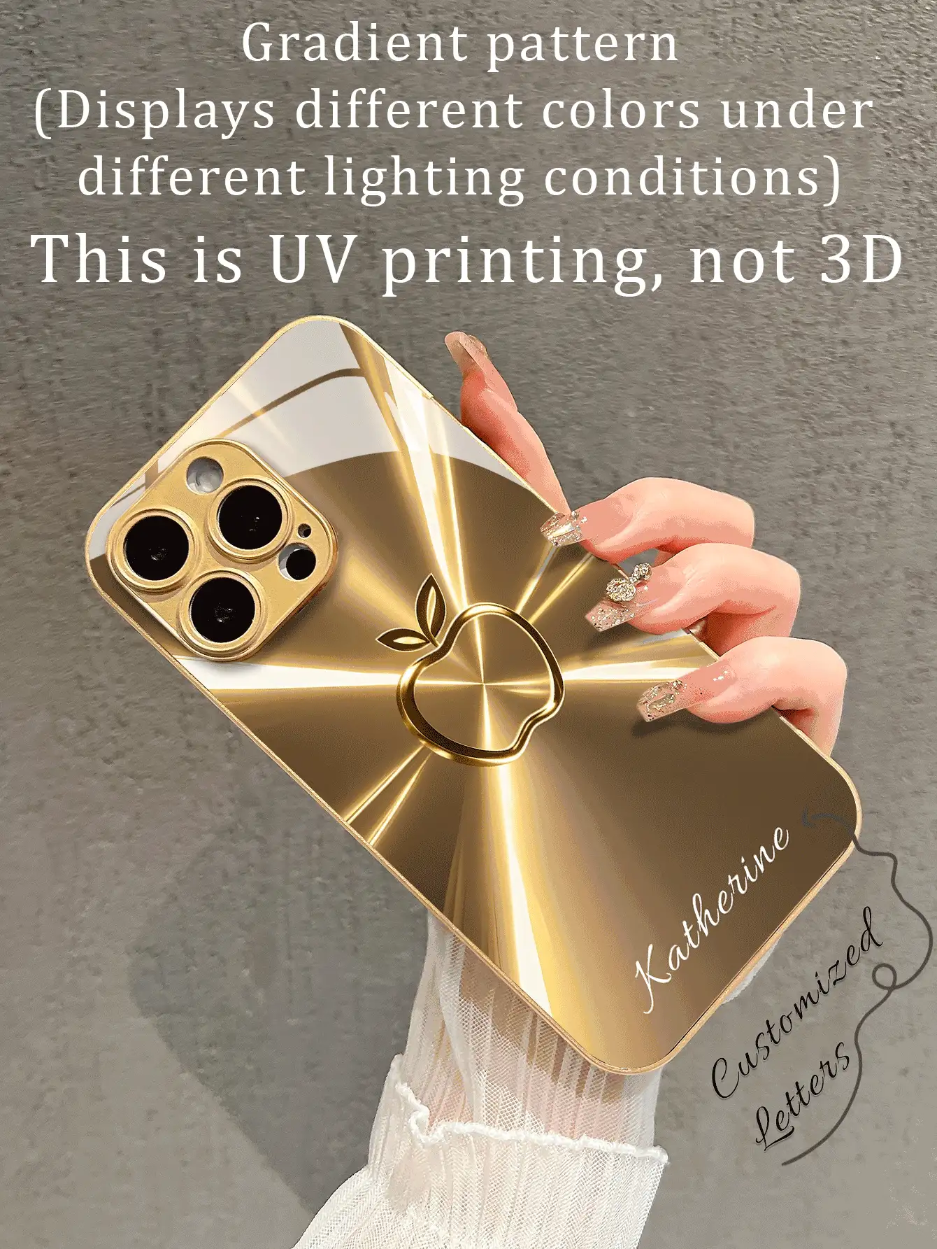 1 ốp lưng điện thoại in tên theo yêu cầu, hiệu ứng chuyển màu độ phân giải cao, tương thích với họa tiết Apple. Tương thích với Samsung S24 Ultra/S25 Ultra và Apple 17 Pro Max/16 Pro Max/15 Pro/14 Plus/13 Pro/12 Pro Max/11/Xs Max/8/7/6 Plus và điện thoại Redmi. Thích hợp làm quà tặng sinh nhật, cho bạn gái, bạn trai hoặc sử dụng cá nhân. Phiên bản quốc tế, không phải phiên bản nội địa. - Vàng - Xem 2