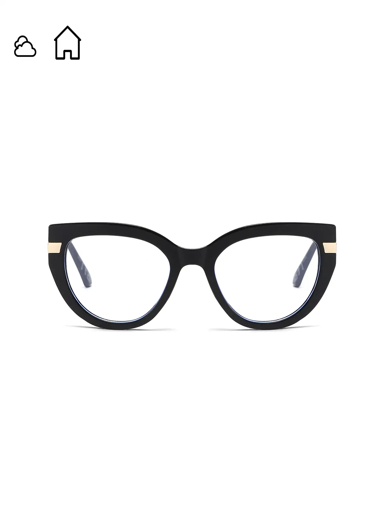 Kính unisex dùng cho máy tính/chơi game/xem TV/điện thoại với gọng kính mắt mèo, gọng kính nhựa giúp giảm mỏi mắt, kính nhẹ, kính thời trang. - màu đen - Xem 5