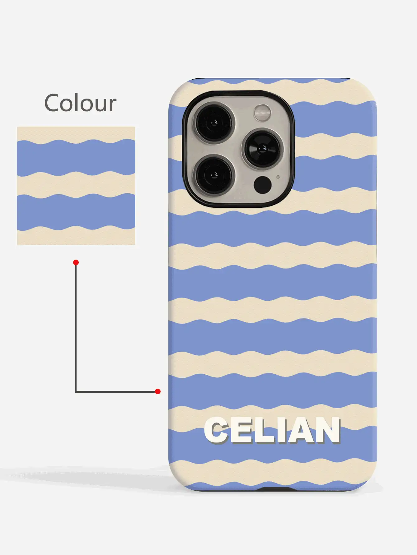 1pc Customized Striped Patchwork Letter Color 2-In-1 Glossy Protective Hard Phone Case Cover Compatible With IPhone 11/12/13/14/15/16 17 Pro Max,International Version, Not The Domestic Version - Multicolor - View 2