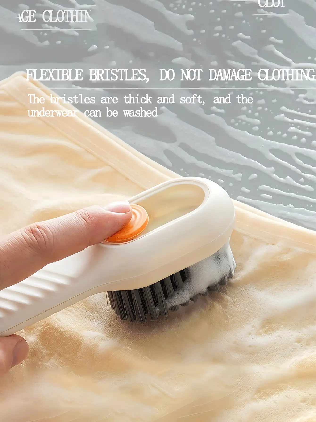 2-In-1 Multi-Function Cleaning Brush/Shoe Brush, 2-In-1 Multi-Function Cleaning Brush With Soap Dispenser, New Upgraded Drawer-Style Shoe Cleaning Brush, Press-Type Cleaning Brush, Long Handle Shoe Brush, Home Decor, Valentine's Day Bathroom Decor - Multicolor - View 4